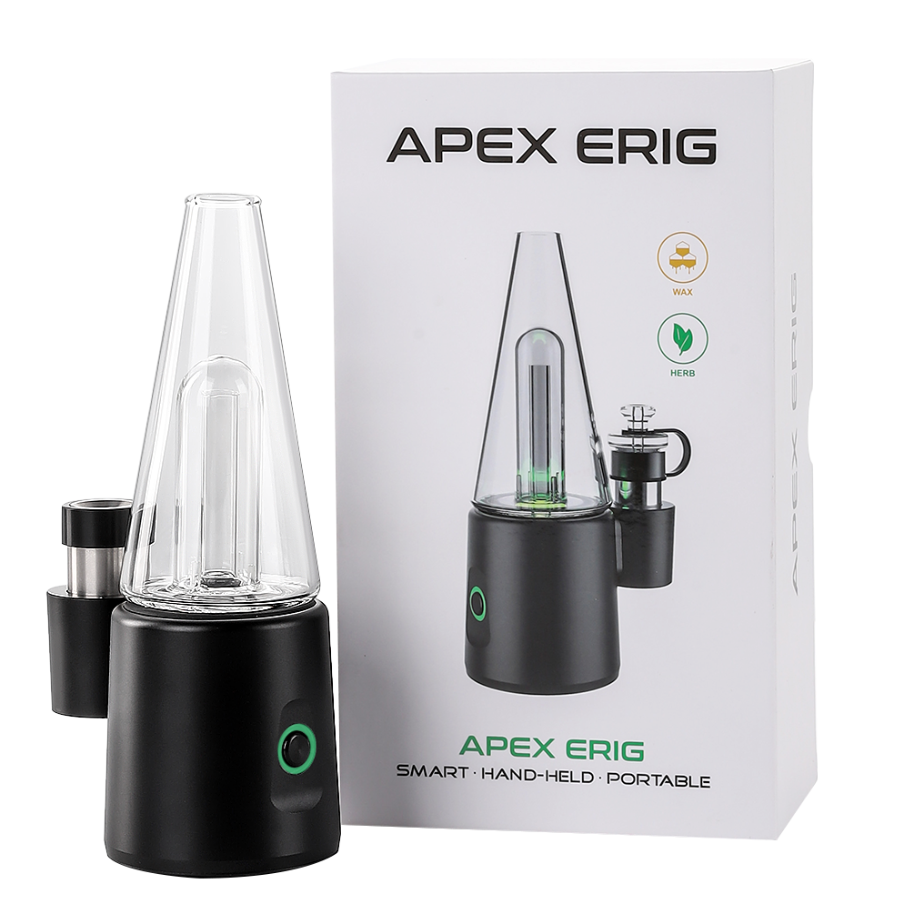Apex E-Rig 4000mAh Real Temperature Control Electric Dab Rig, 4 Temperature Modes Adjustable, Portable Smart Vaporizer Kit for Wax Concentrate, Dry Herb & Essential Oil, Upgraded Tabletop Air Diffuser for Home Office Travel Use - ORIX