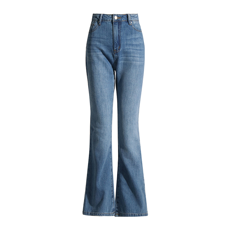2024 Spring High Waist Minimalist Slim Denim Trousers Jeans Pant For Women
