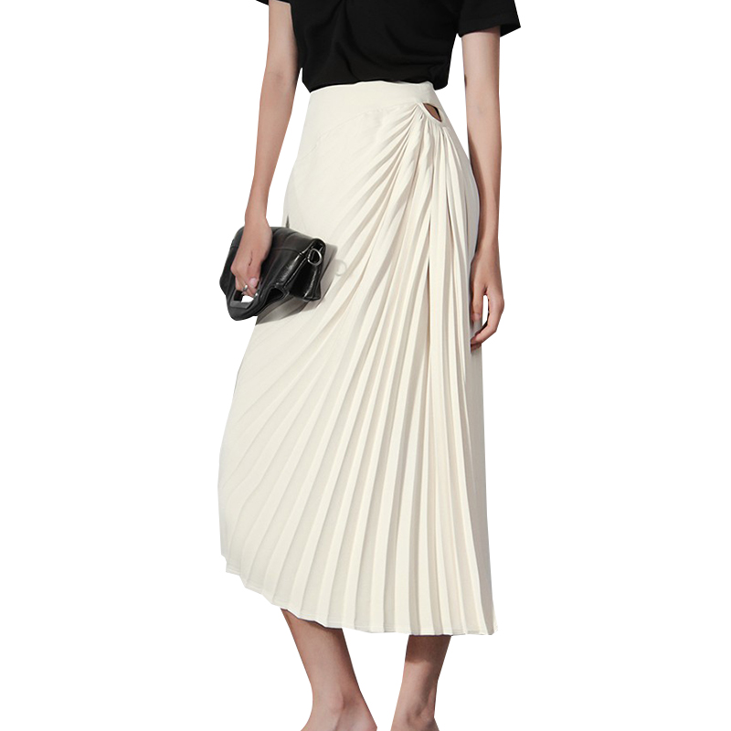 Asymmetrical High Waist Summer A Line Summer Solid Skirts For Women 2024