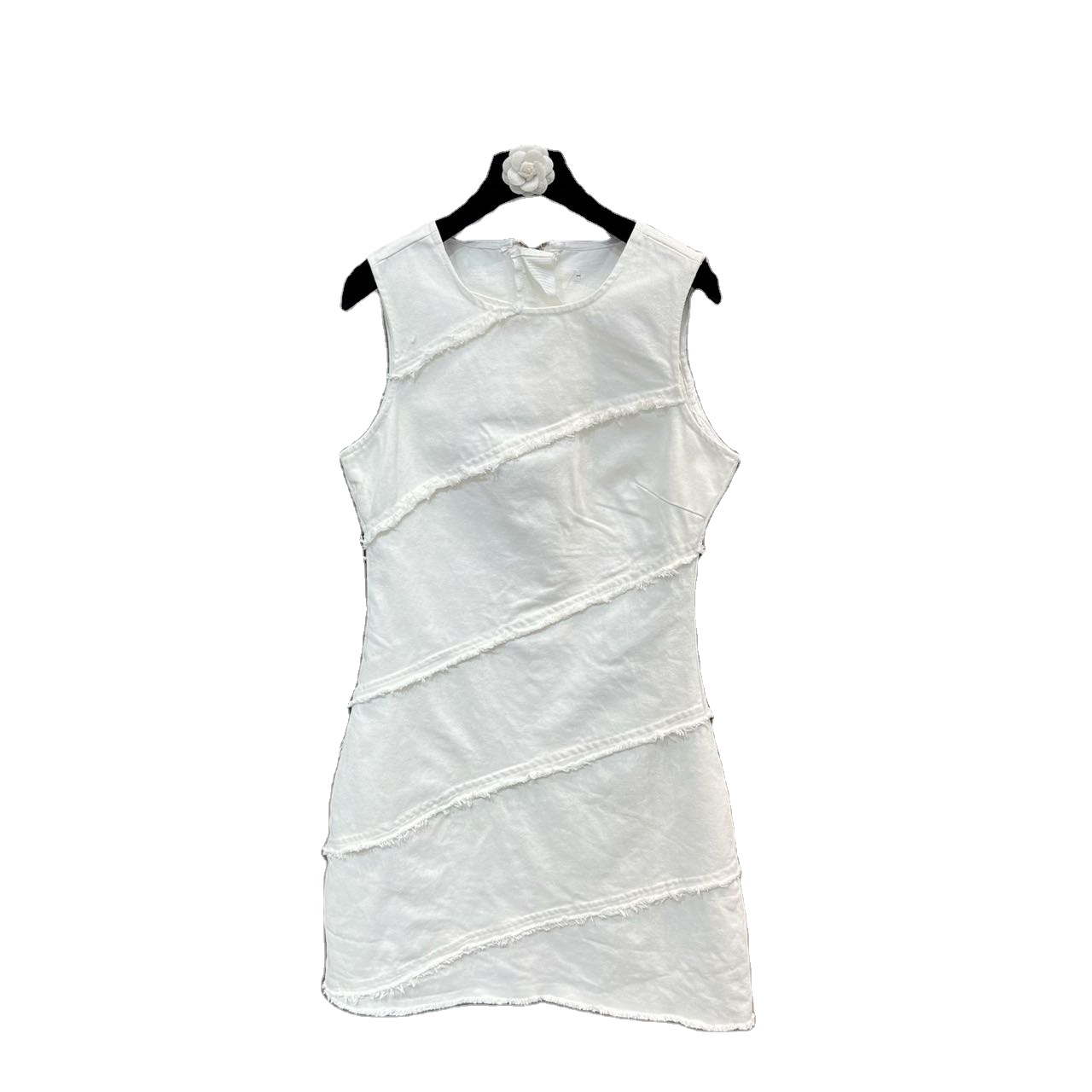 Splicing Round Collar Sleeveless Dresses Fashion Mini Striped Dresses Women Casual
