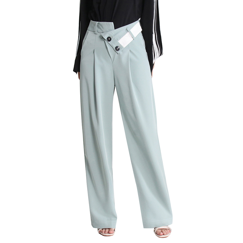 Women’s Pants Patchwork Irregular Minimalist Suit Pants Women 2024 Fall New