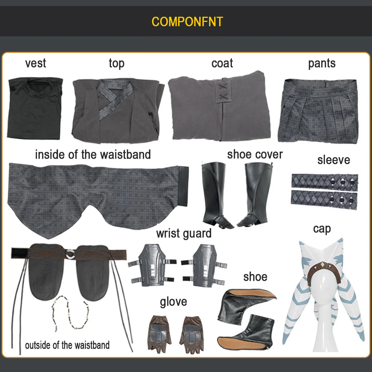 The Mandalorian Ahsoka Costume Cosplay Halloween