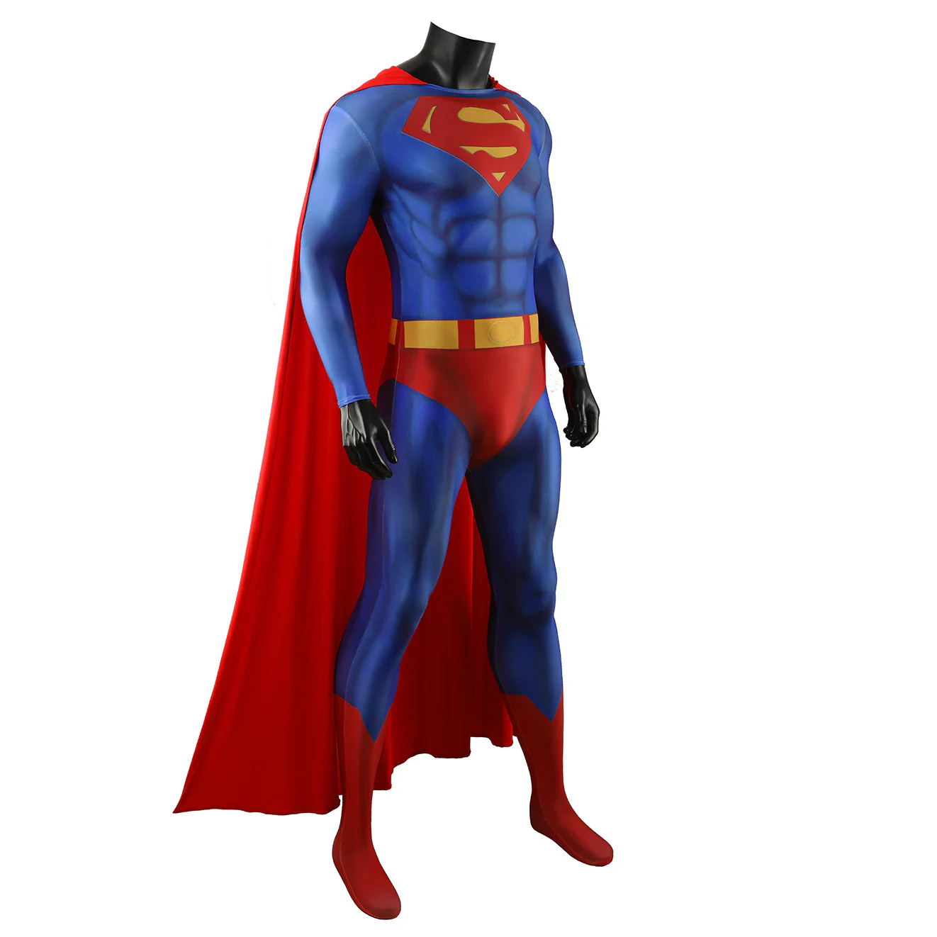 Superman Cosplay Jumpsuit Cloak Cos Bodysuit
