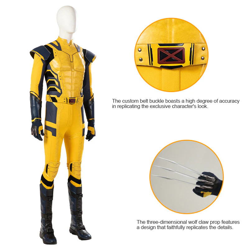 Wolverine Costume Superhero Jumpsuit Set