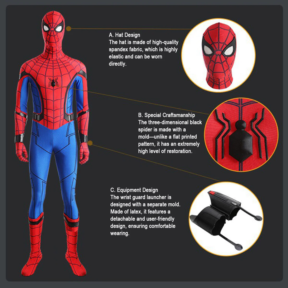 Spider-Man Deluxe Full Bodysuit Halloween Costume