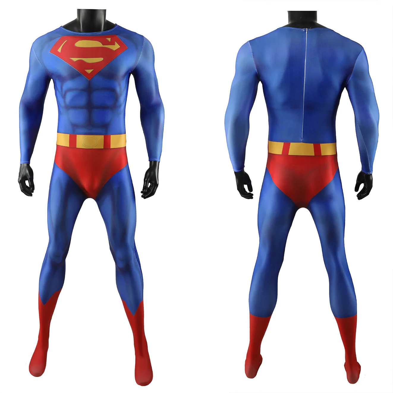 Superman Cosplay Jumpsuit Cloak Cos Bodysuit