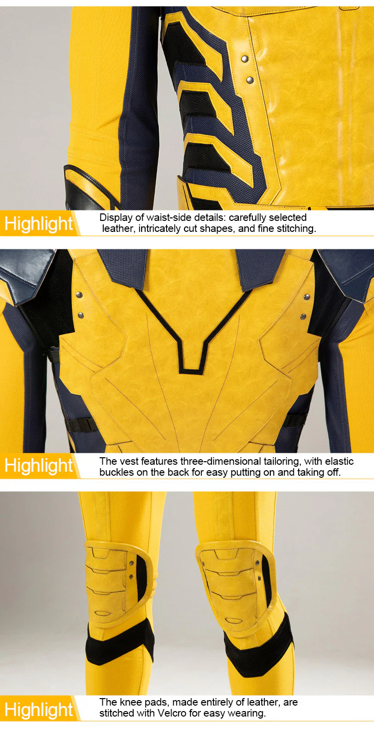 Wolverine Costume Superhero Jumpsuit Set