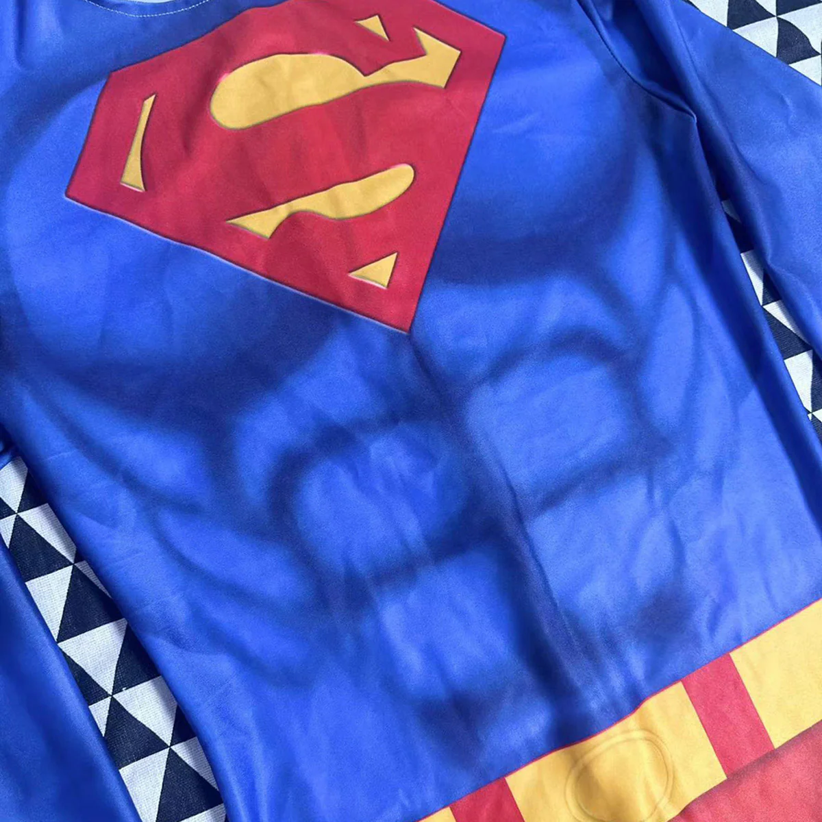 Superman Cosplay Jumpsuit Cloak Cos Bodysuit