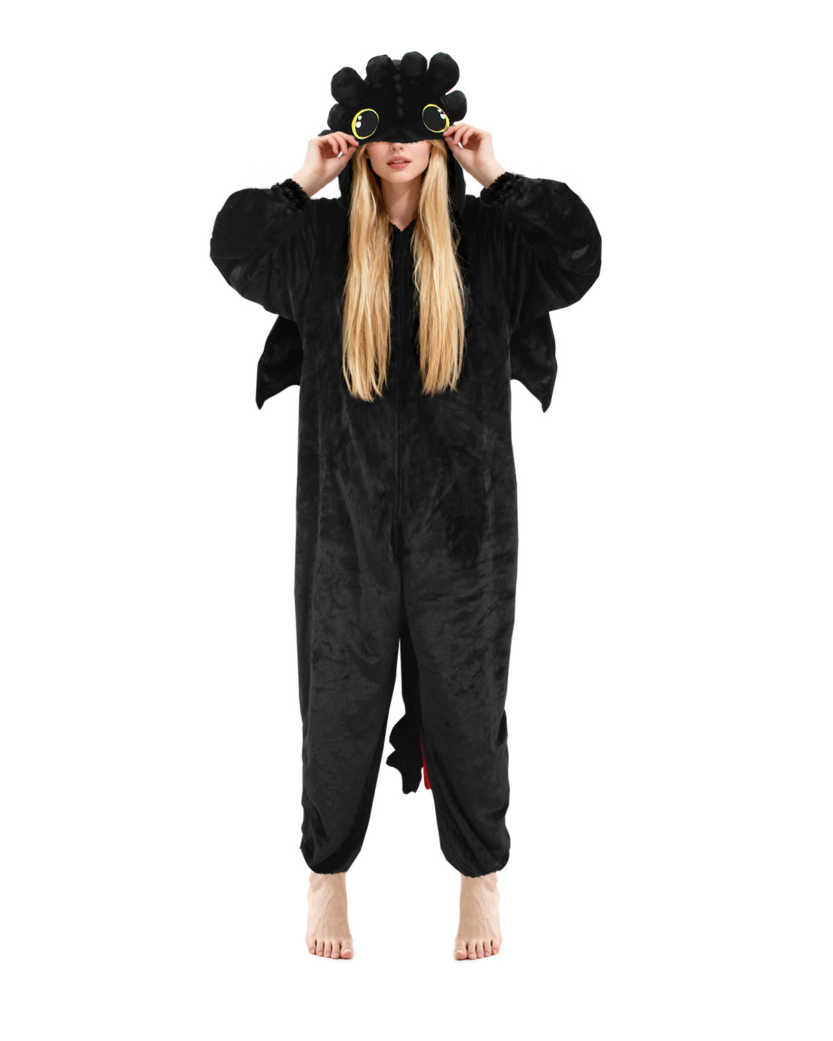 Black Dragon Adult Animal Onesie Pajamas