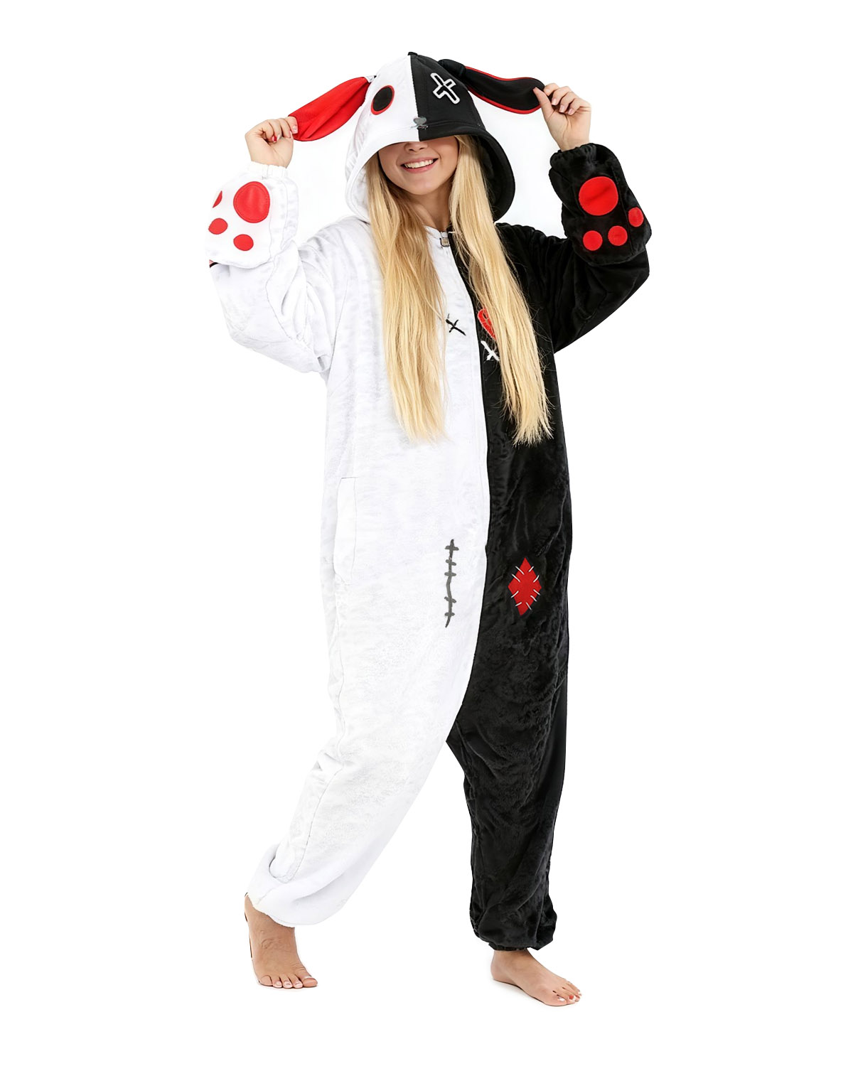 Gothic Bunny Adult Animal Onesie Pajamas