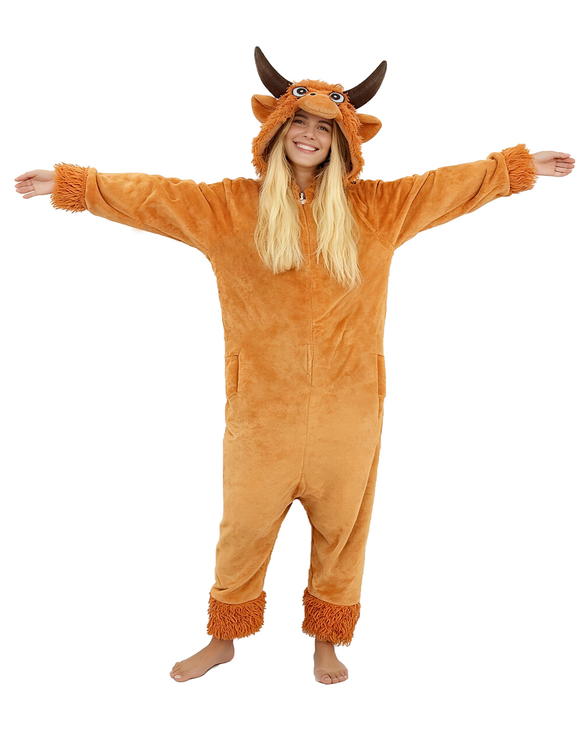 Yellow Cow Adult Animal Onesie Pajamas