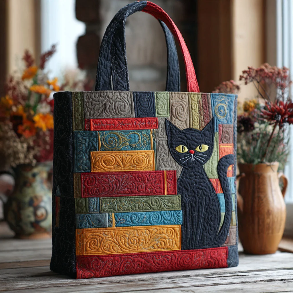 Mystic Meow Quilted Tote Bag - Giftroza