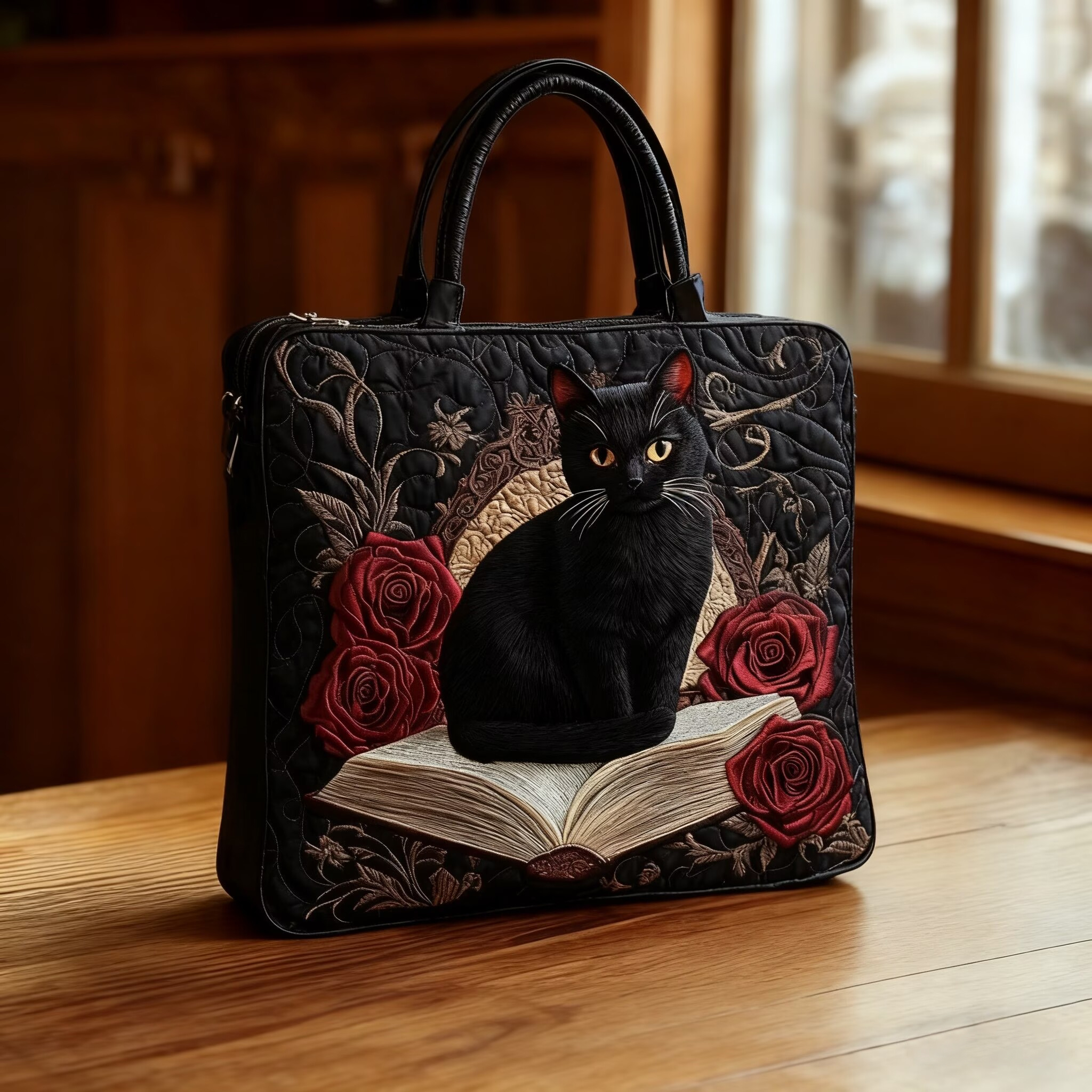 Dark Paw Quilted Tote Bag - Giftroza
