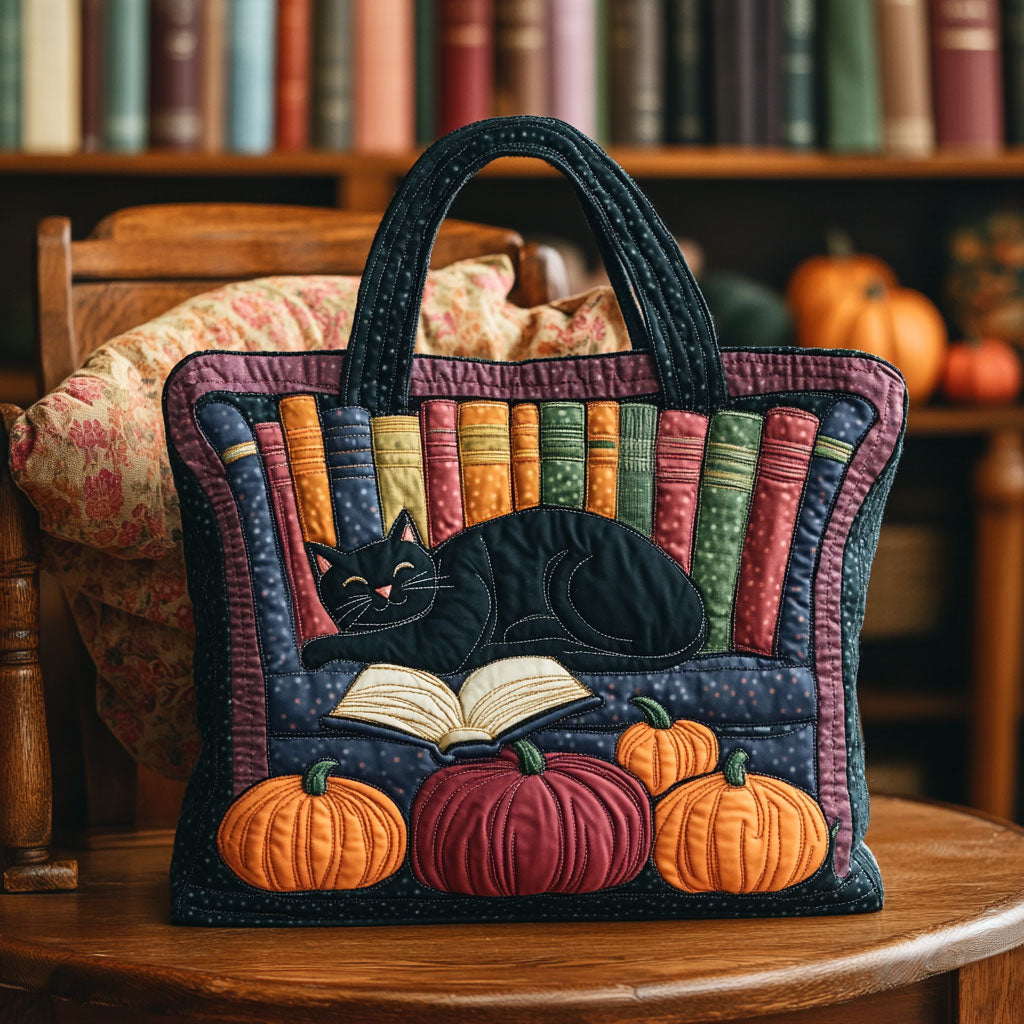 Cat Book Dream DH0410040CL Quilted Tote Bag - Giftroza