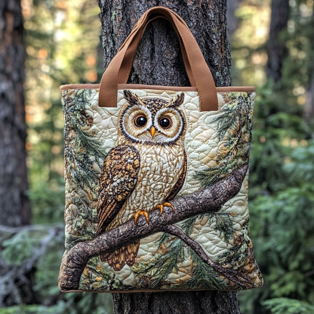 Autumn Owl WN2709002CL Quilted Tote Bag - Giftroza