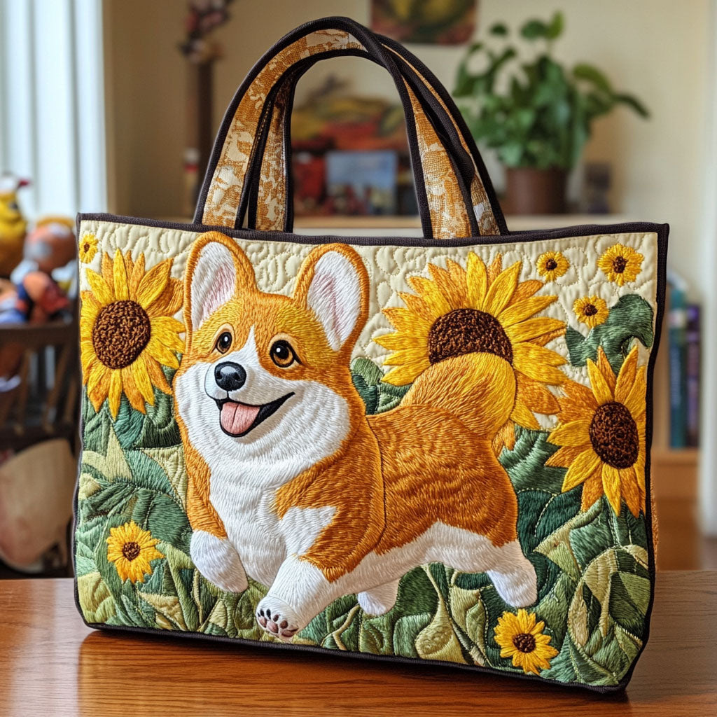 Golden Corgi CW3009010CL Quilted Tote Bag - Giftroza