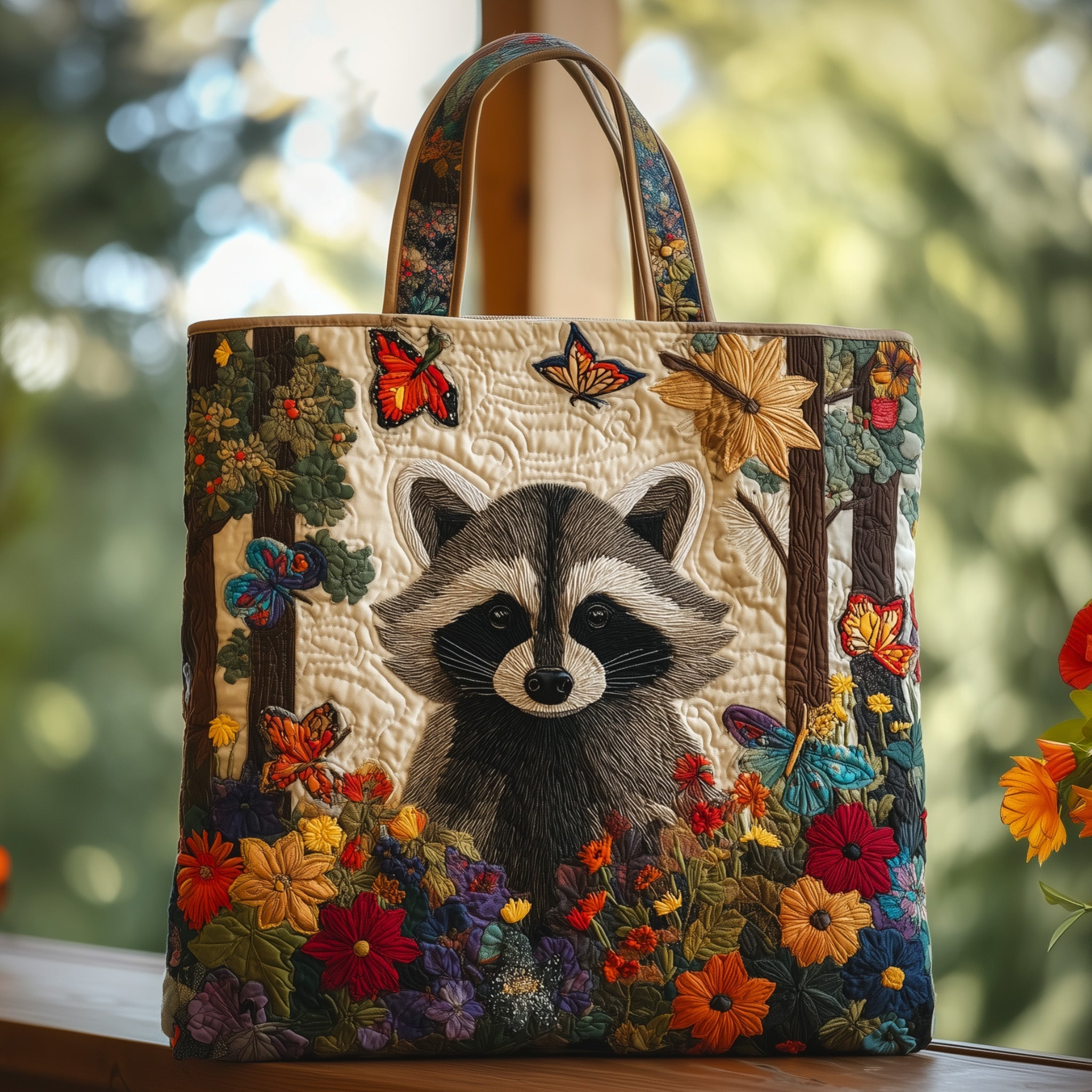 Raccoons Quilted Tote Bag GFTOHD9271 - Giftroza