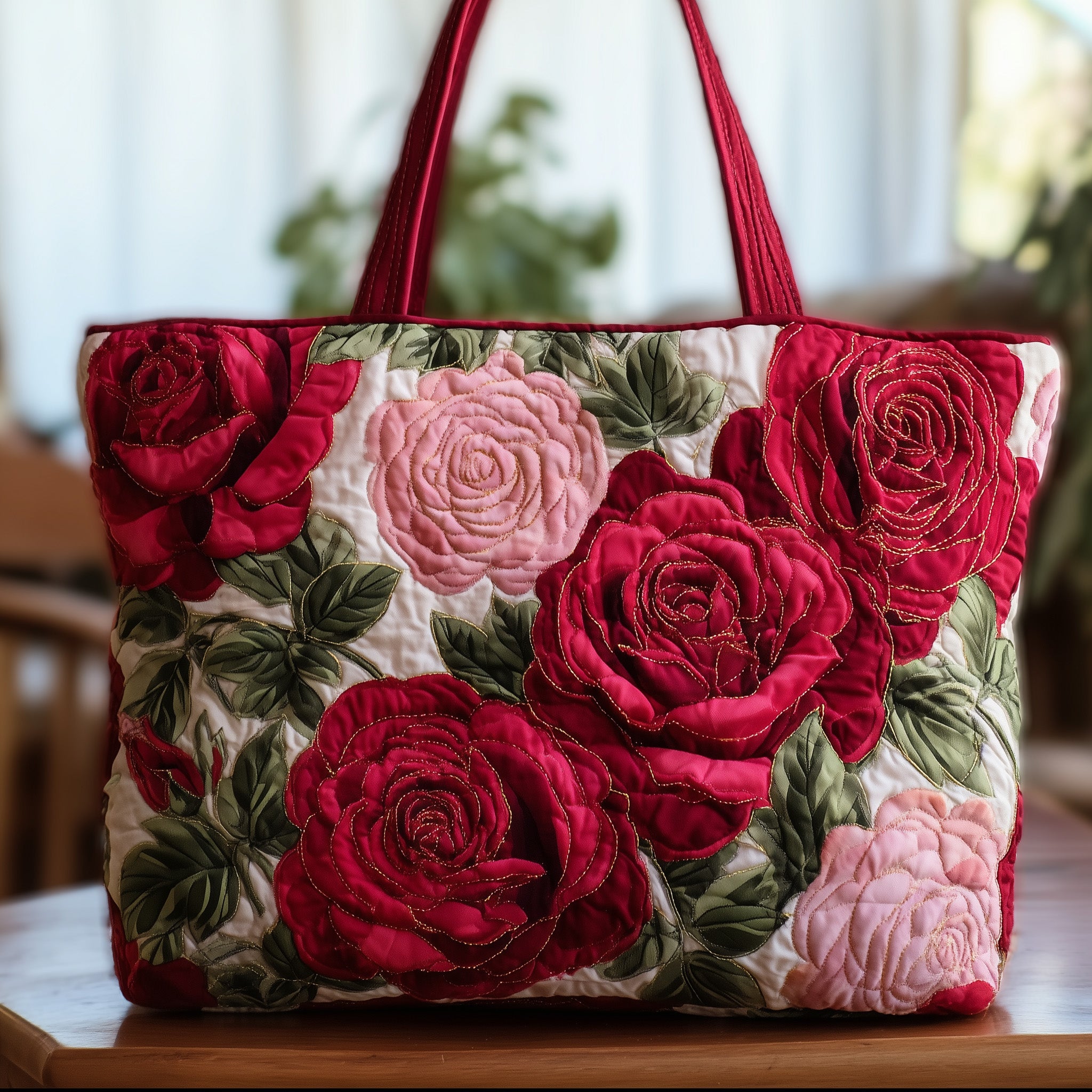Amazing Roses Quilted Tote Bag - Giftroza