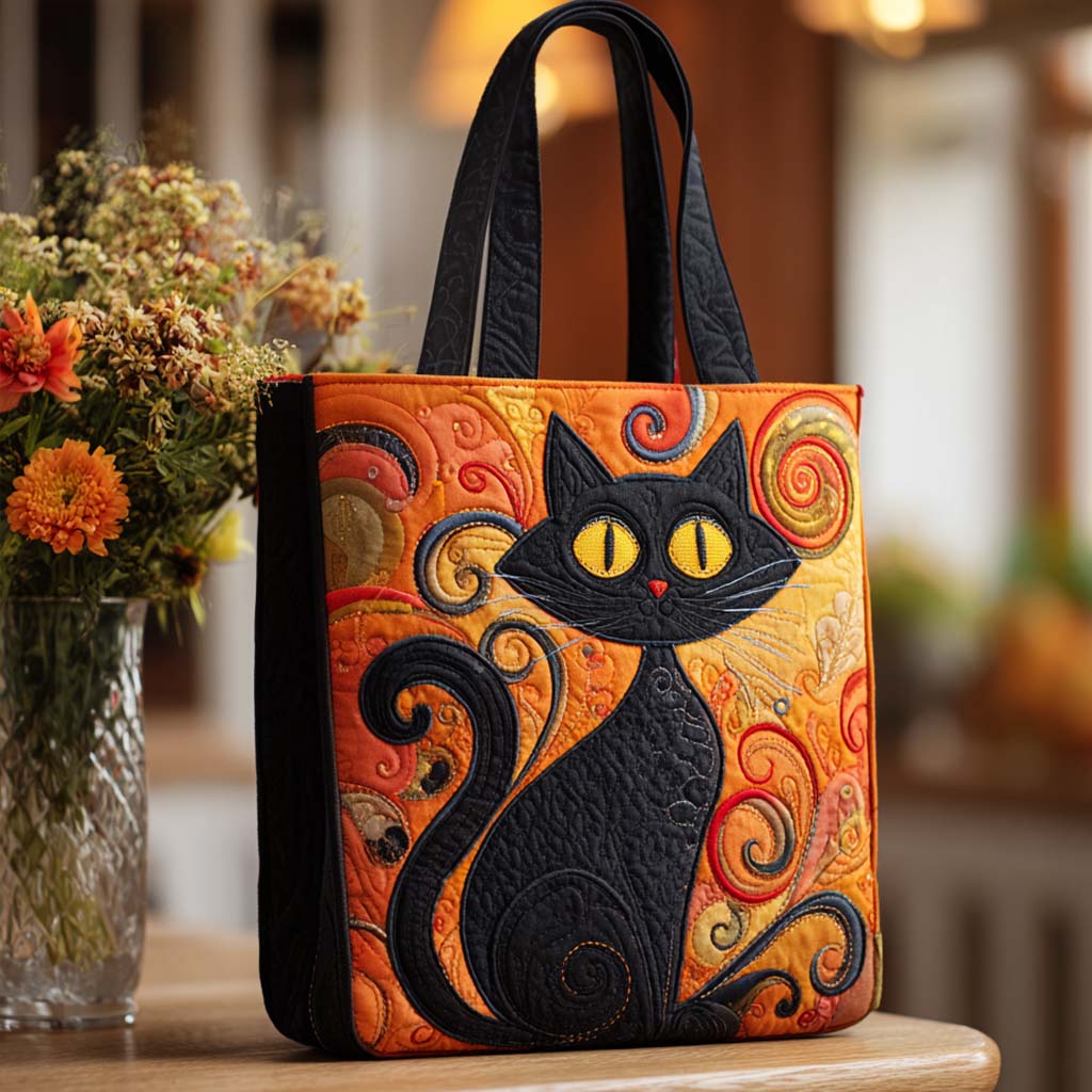 Feline Magic Quilted Tote Bag NCU0NT9112 - Giftroza