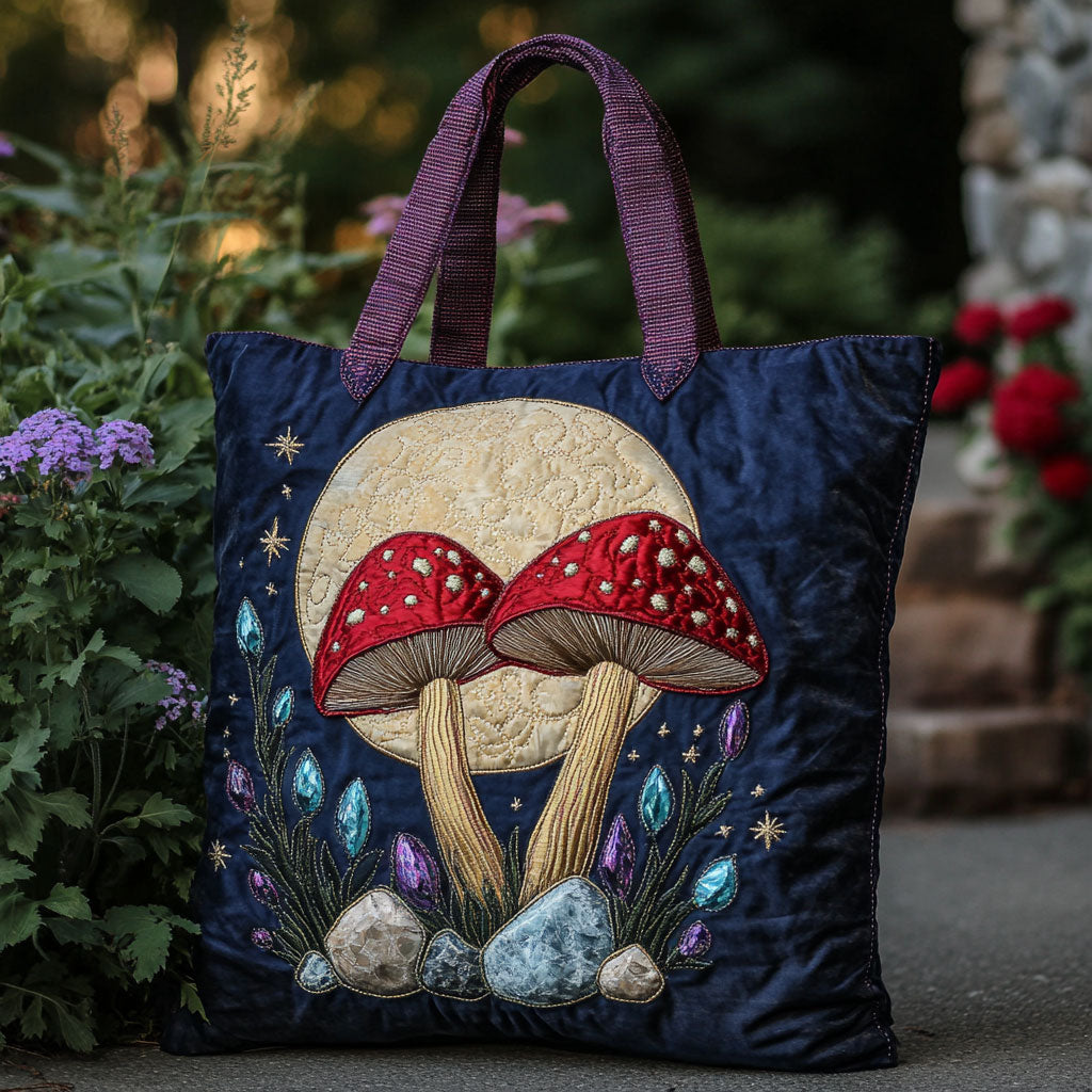 Dreamy Woodland Mushroom CW2409004CL Quilted Tote Bag - Giftroza