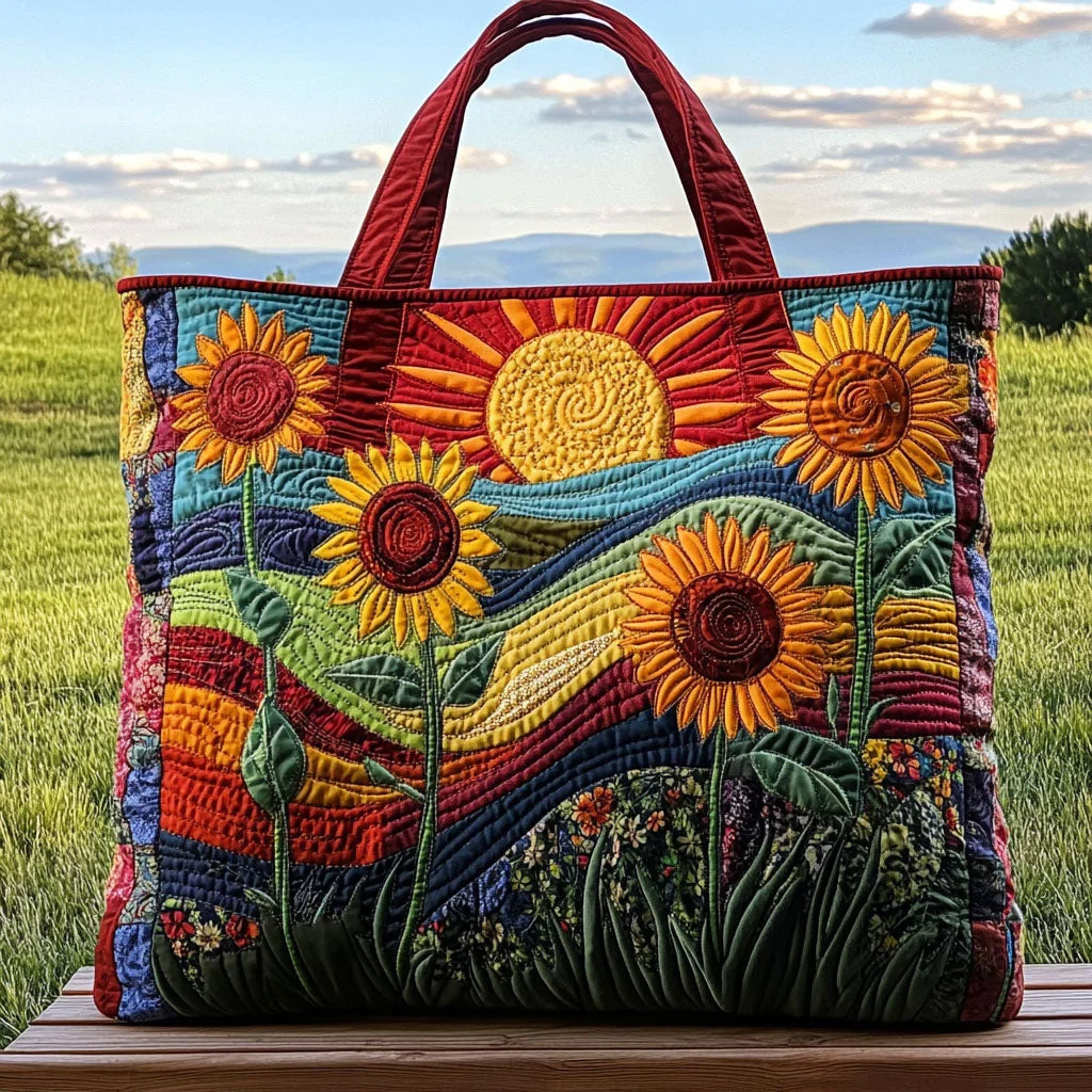 Fields of Joy Quilted Tote Bag - Giftroza