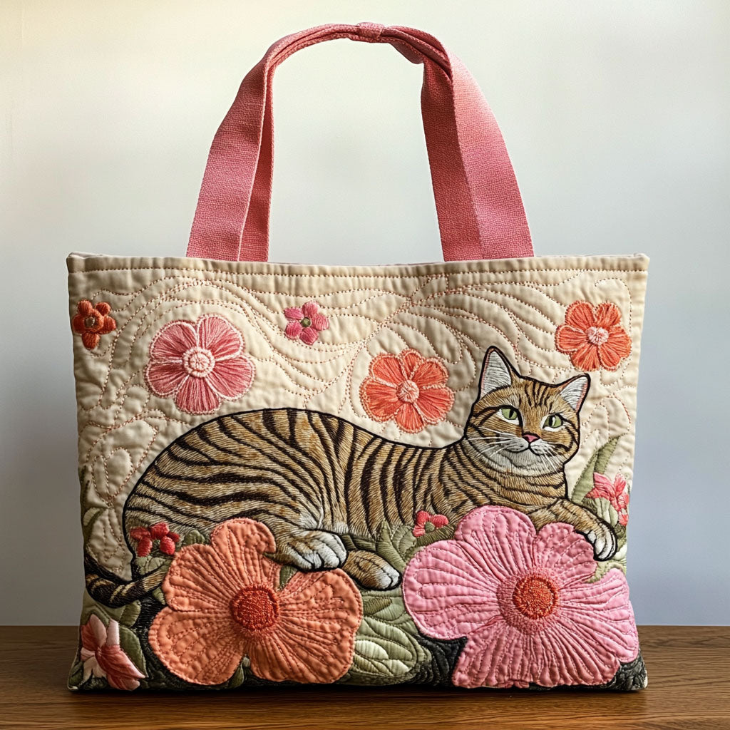 Flora Cat CP0110222CL Quilted Tote Bag - Giftroza