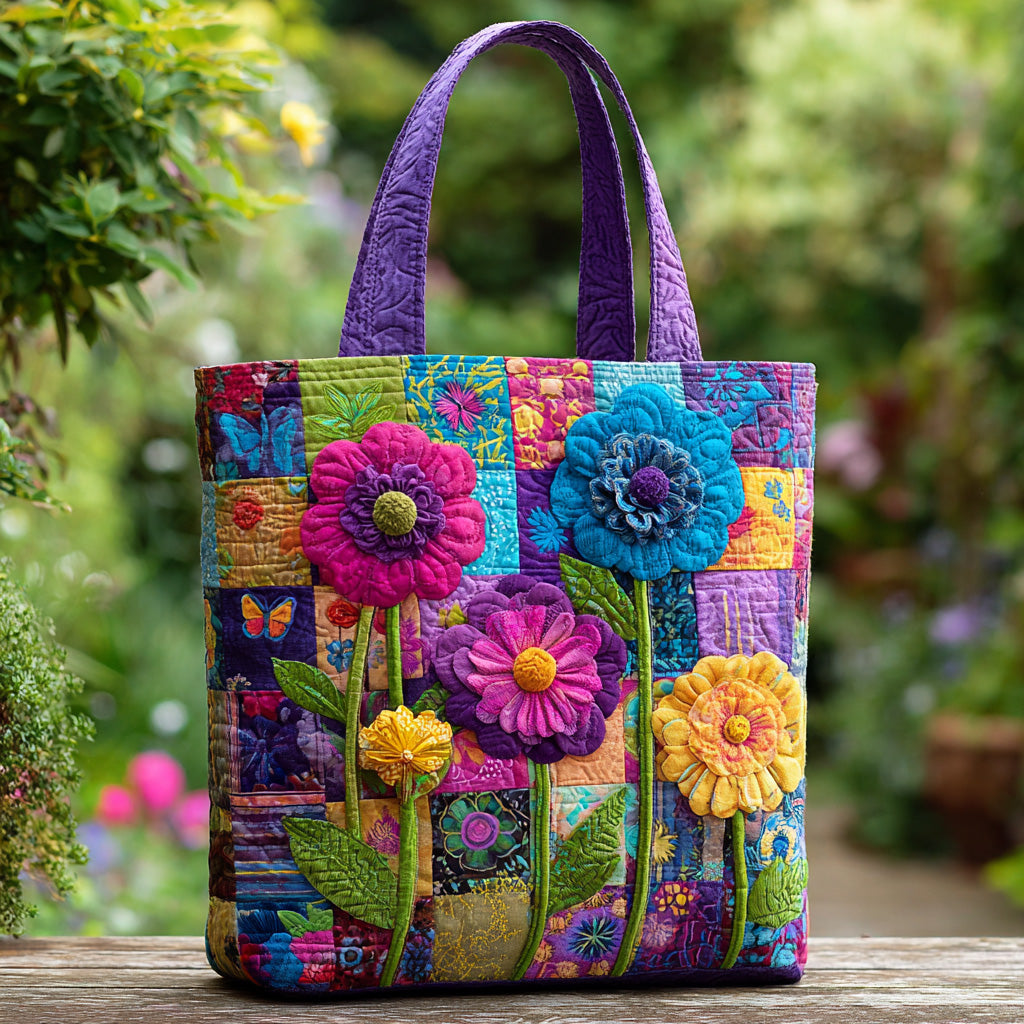 Wildflower Dreams Quilted Tote Bag - Giftroza