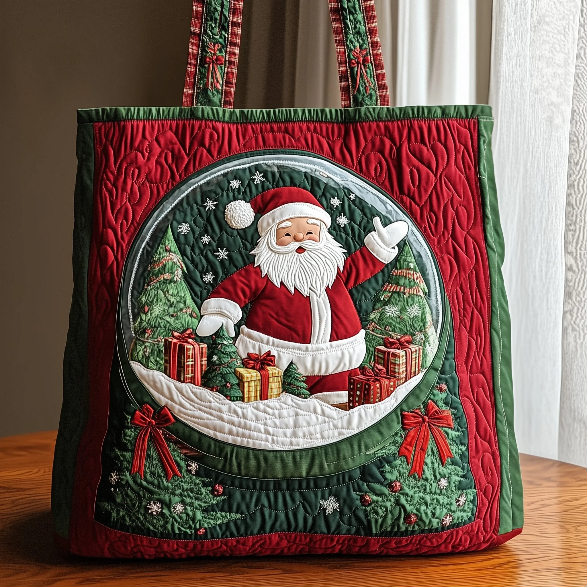 Santa Claus Wishing Version Quilted Handbag - Giftroza