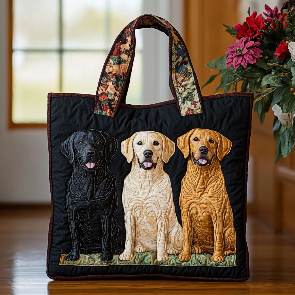 Three Labrador quilted handbags - Giftroza
