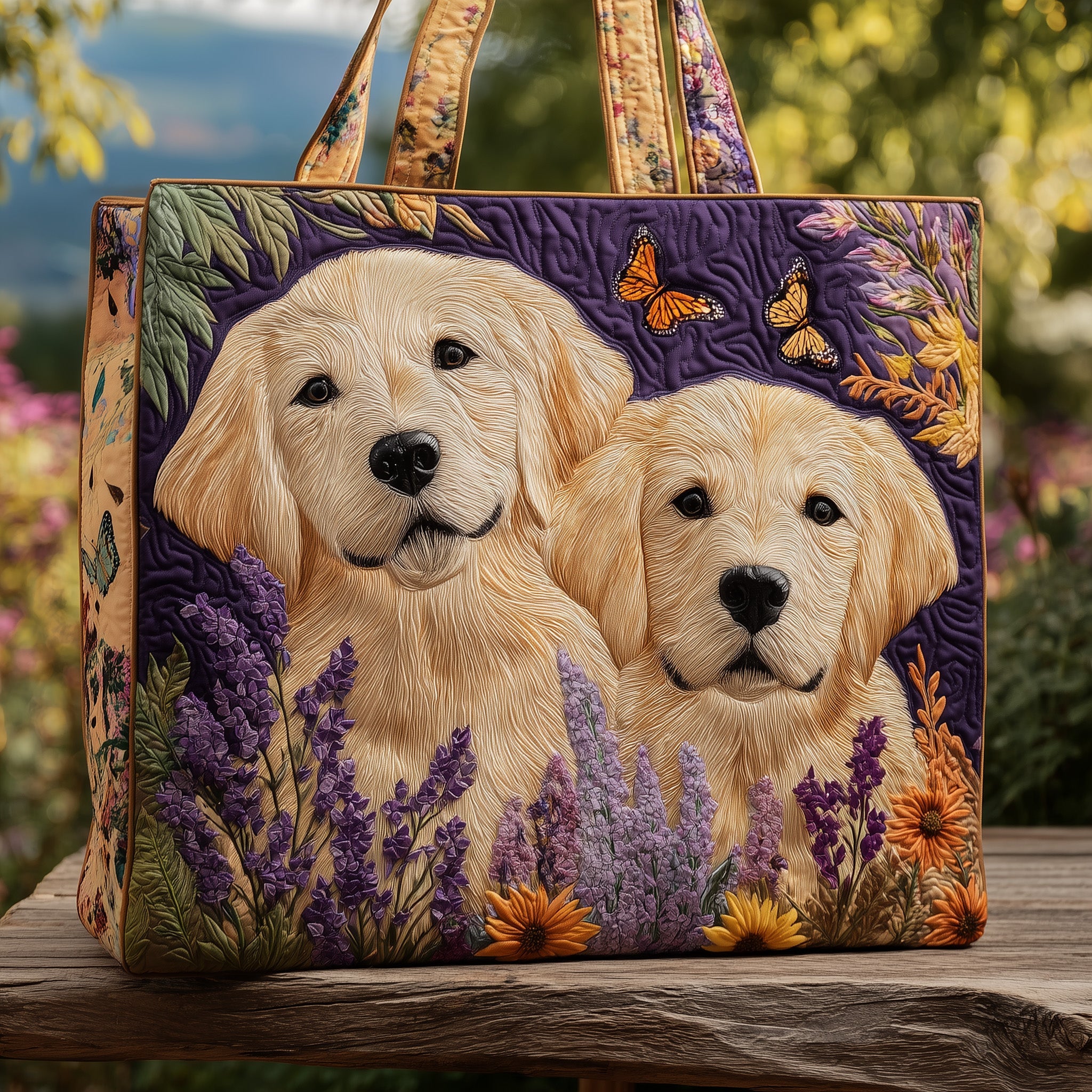 Joyful Pups Quilted Tote Bag GFTONT2345 - Giftroza