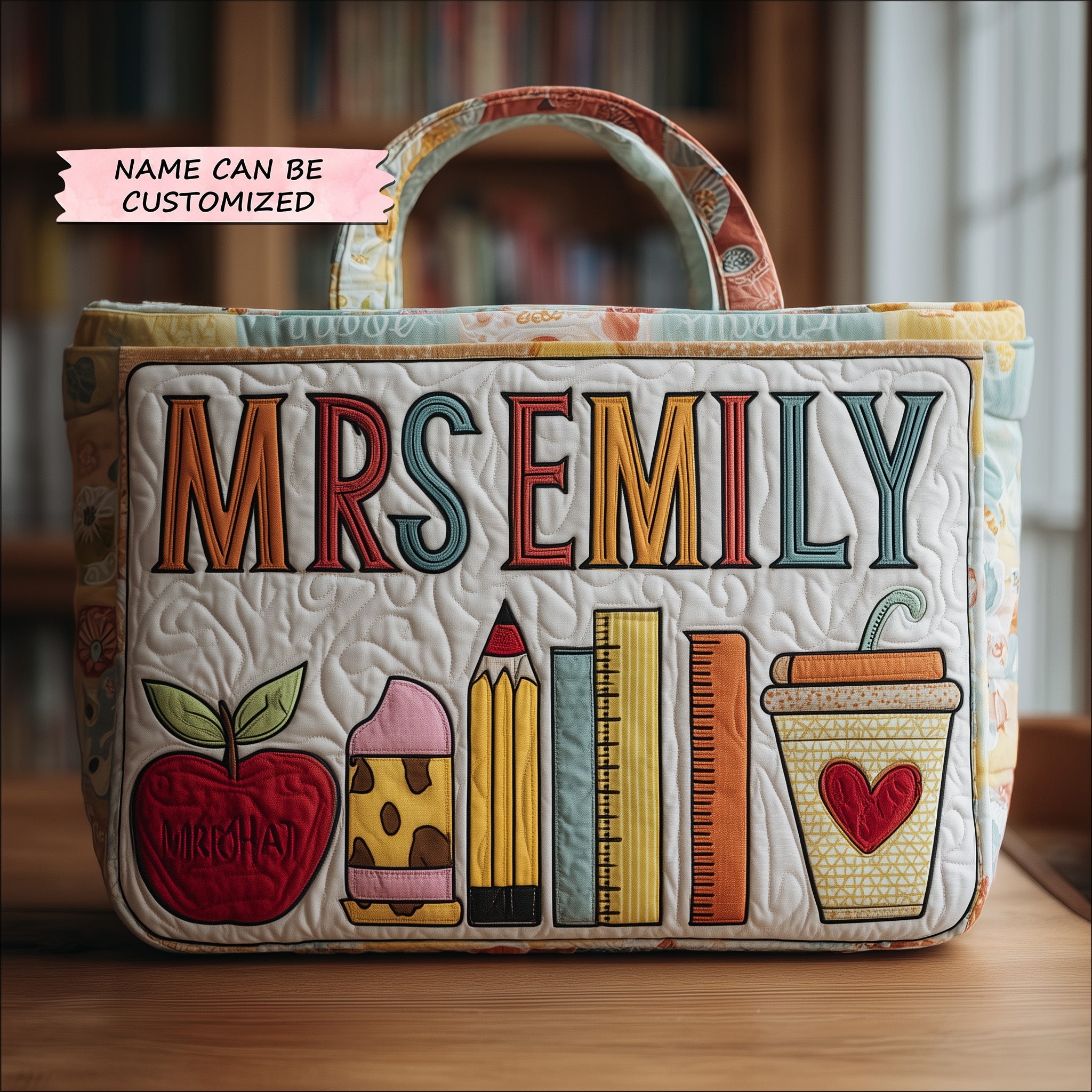 Teacher Quilted Tote Bag QTCUZ GFTOMA3523 - Giftroza