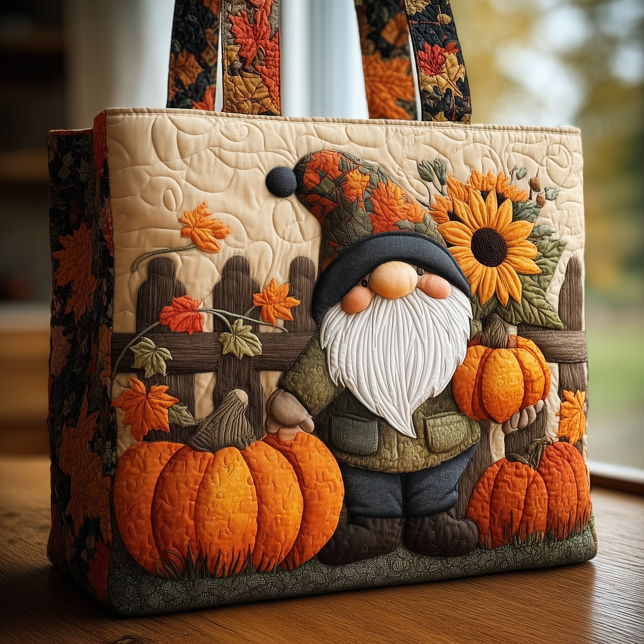 Fall Gnome Quilted Tote Bag GFTONL5330 - Giftroza