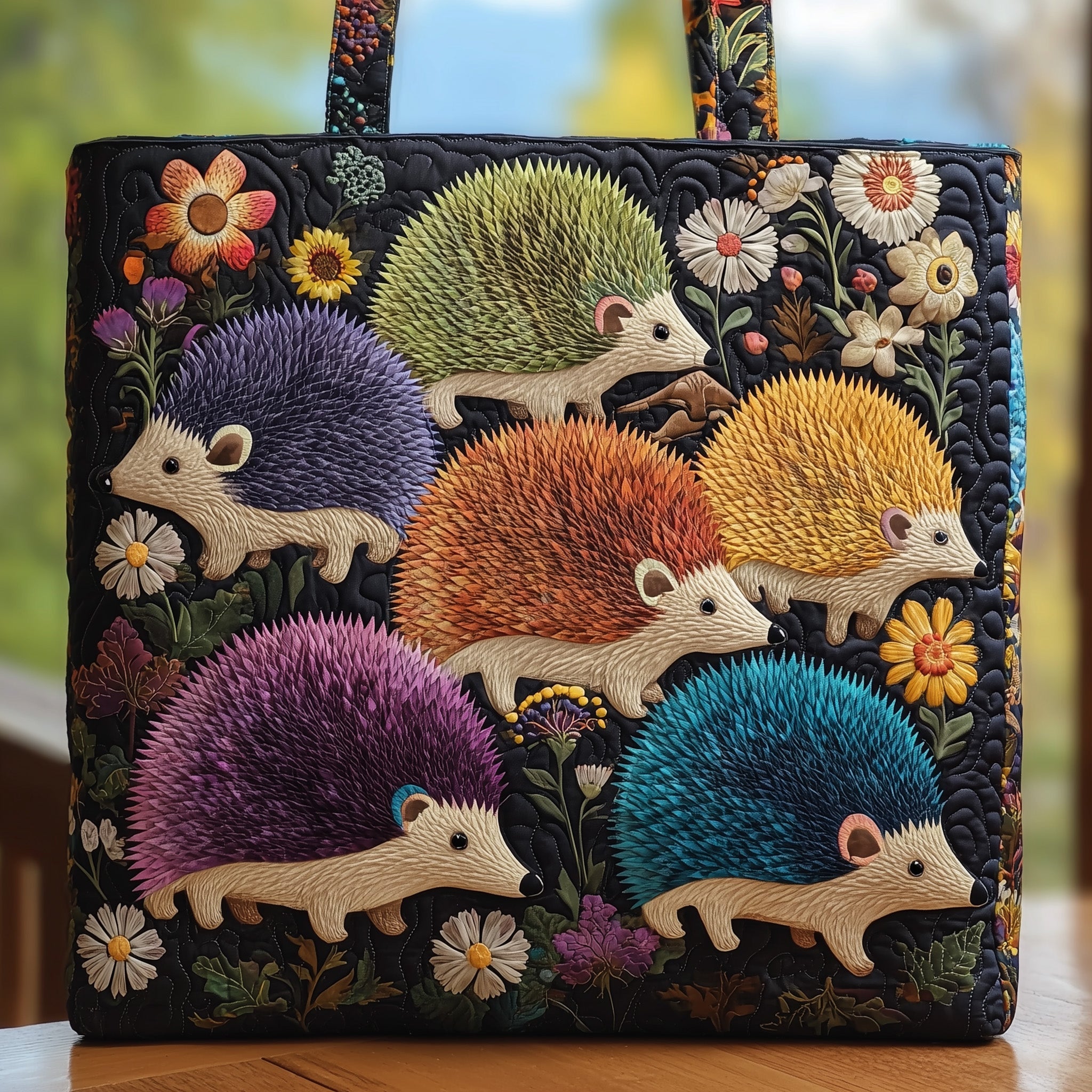 Hedgehog Heaven Quilted Tote Bag GFTOHD9533 - Giftroza