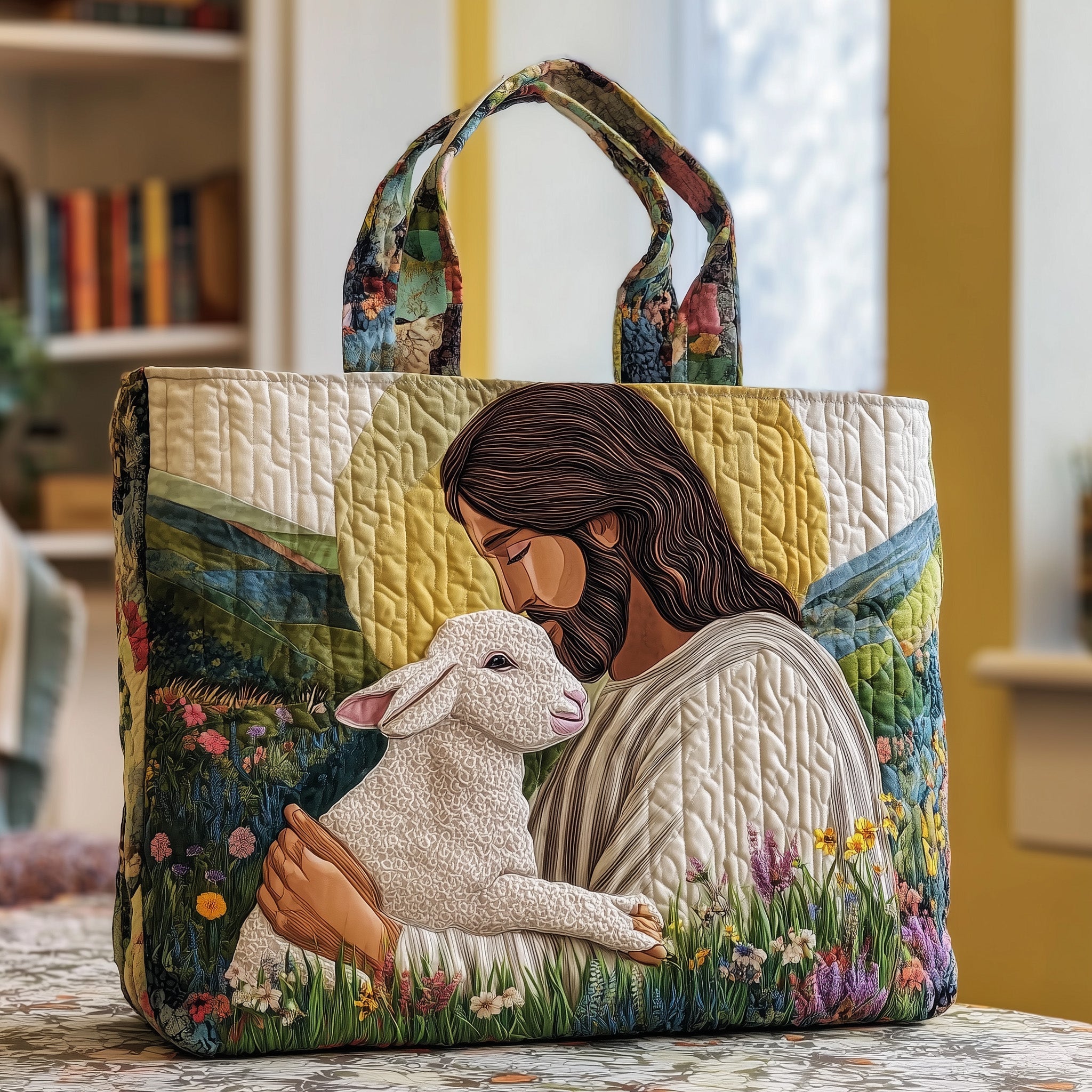 Shine in His Light Quilted Tote Bag GFTOTP9771 - Giftroza