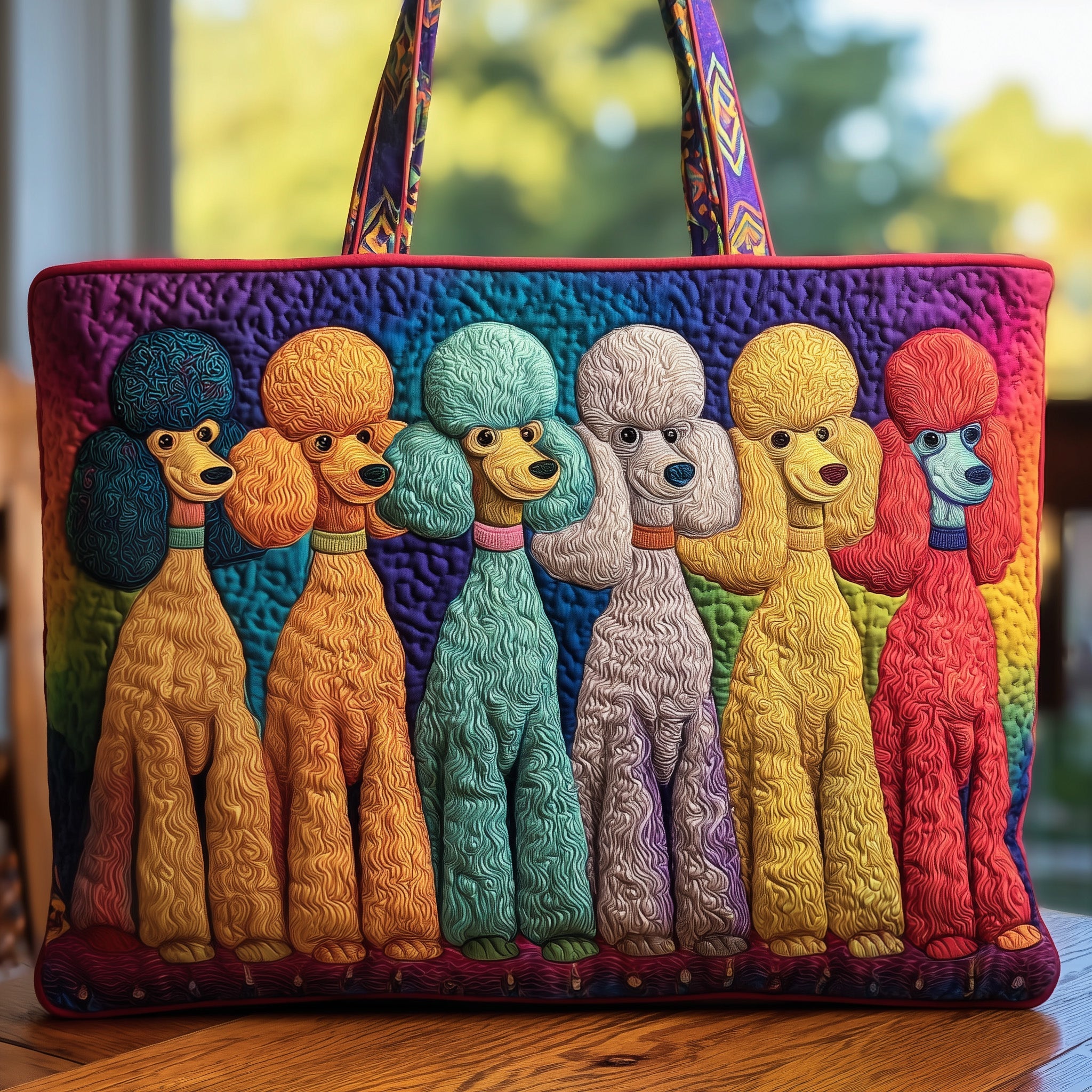 Poodle Quilted Tote Bag GFTONT2575 - Giftroza