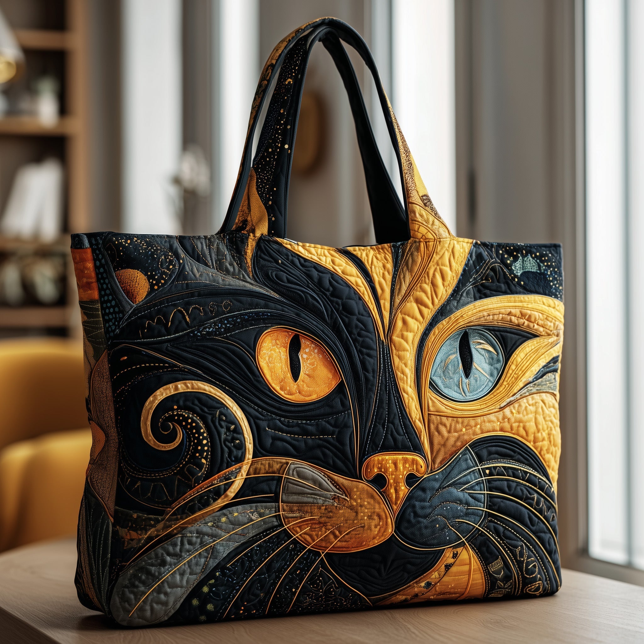 Cat Quilted Tote Bag - Giftroza