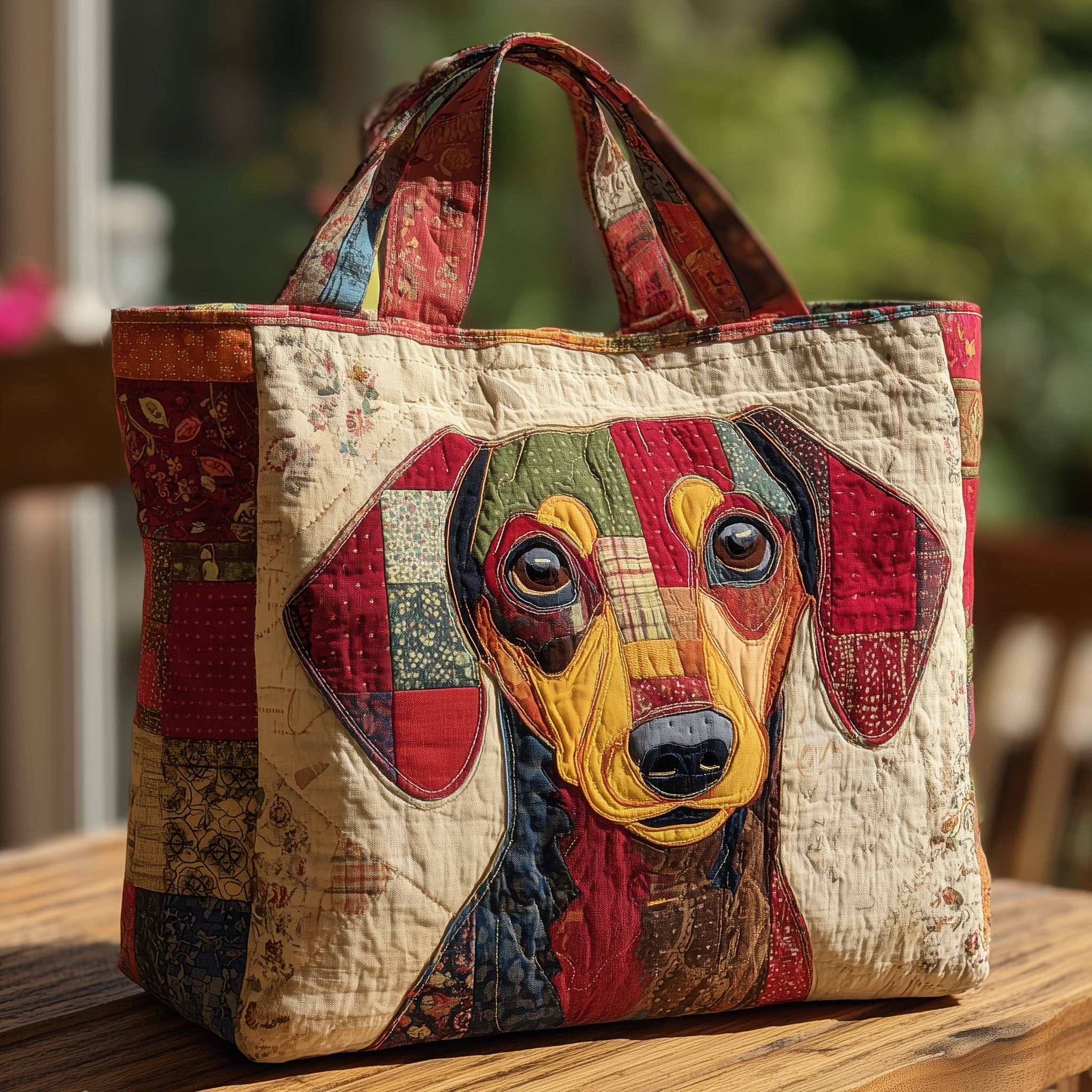 Adorable Dachshund Quilted Tote Bag GFTONT2368 - Giftroza