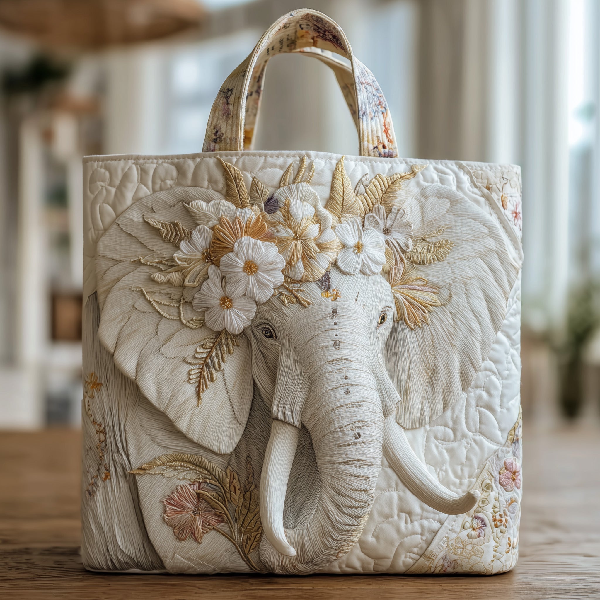 Elephant Quilted Tote Bag GFTOMA2306 - Giftroza