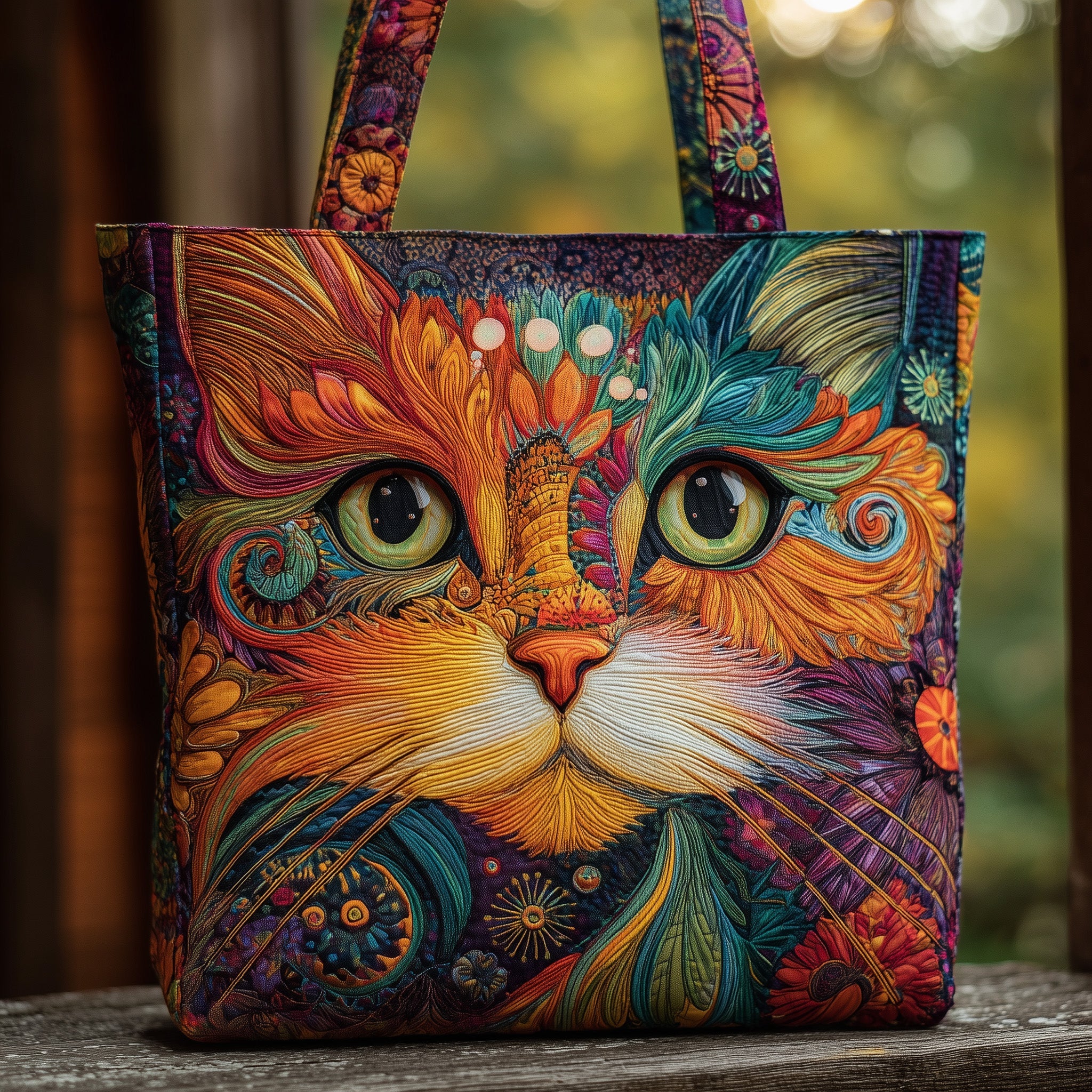 Mystic Meow Quilted Tote Bag GFTOMA2428 - Giftroza