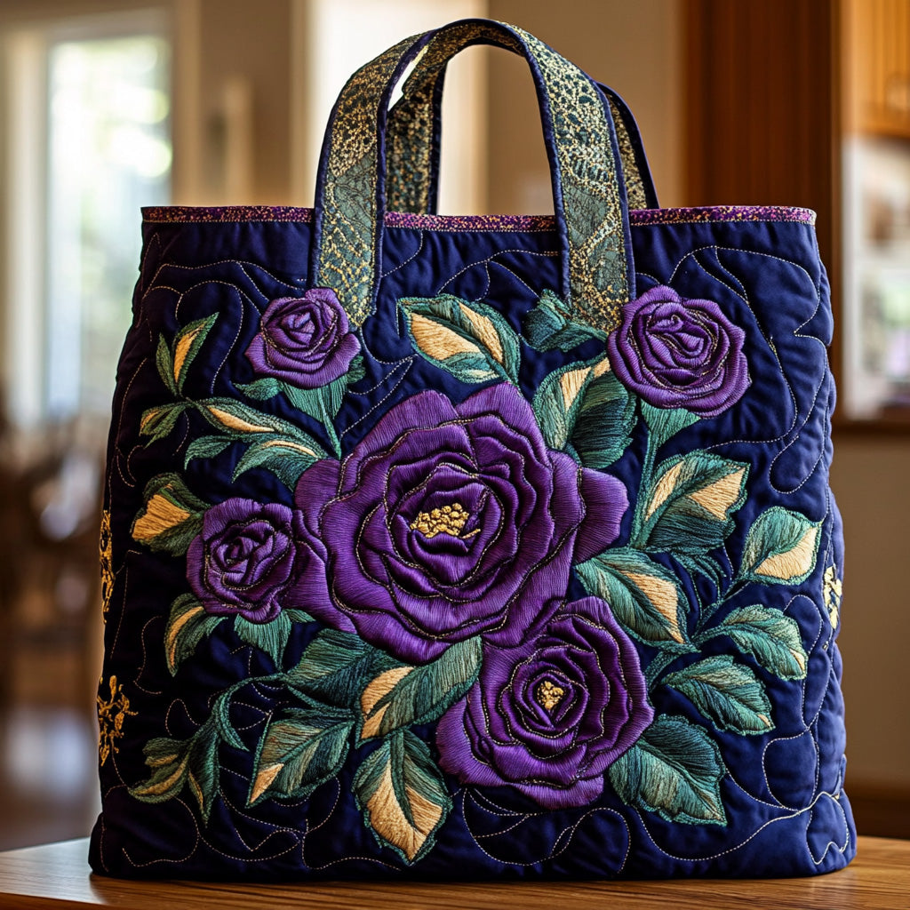 Vilolet Rose Quilted Tote Bag GFTONL4853 - Giftroza