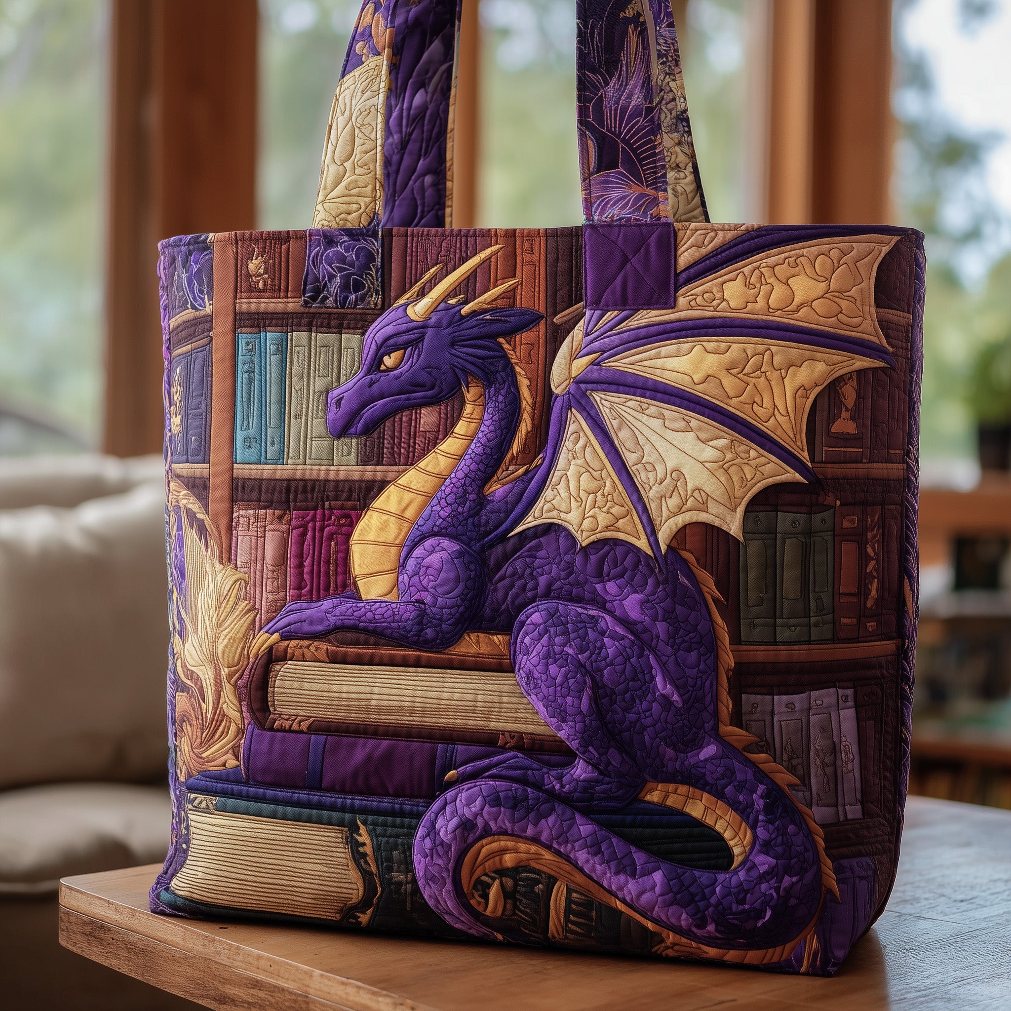 Dragon Quilted Tote Bag - Giftroza