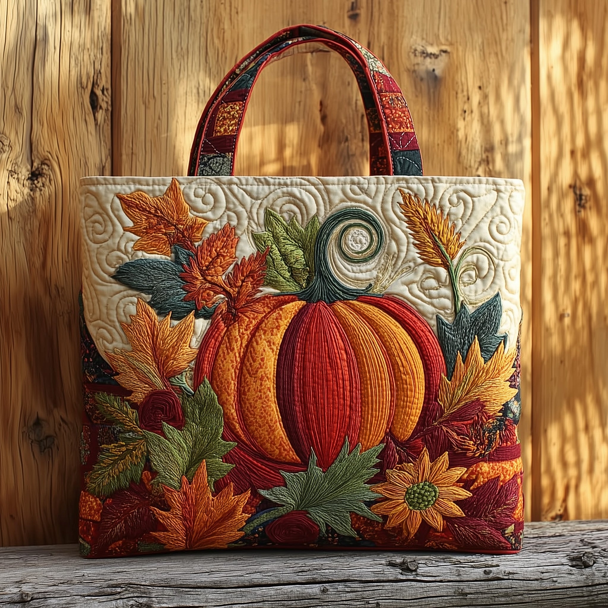 Autumn Vibe Quilted Tote Bag GFTOMA2476 - Giftroza