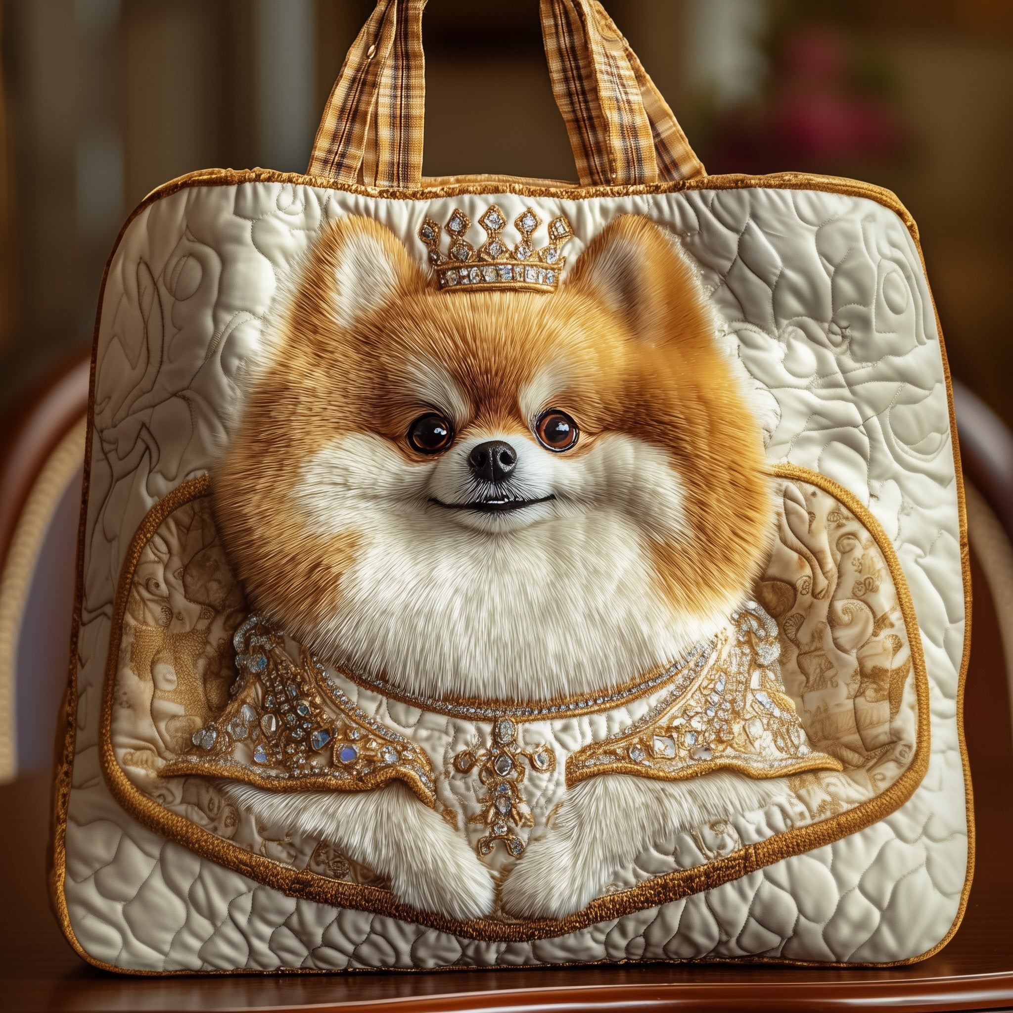 Pom King Majesty Quilted Tote Bag GFTONT3783 - Giftroza