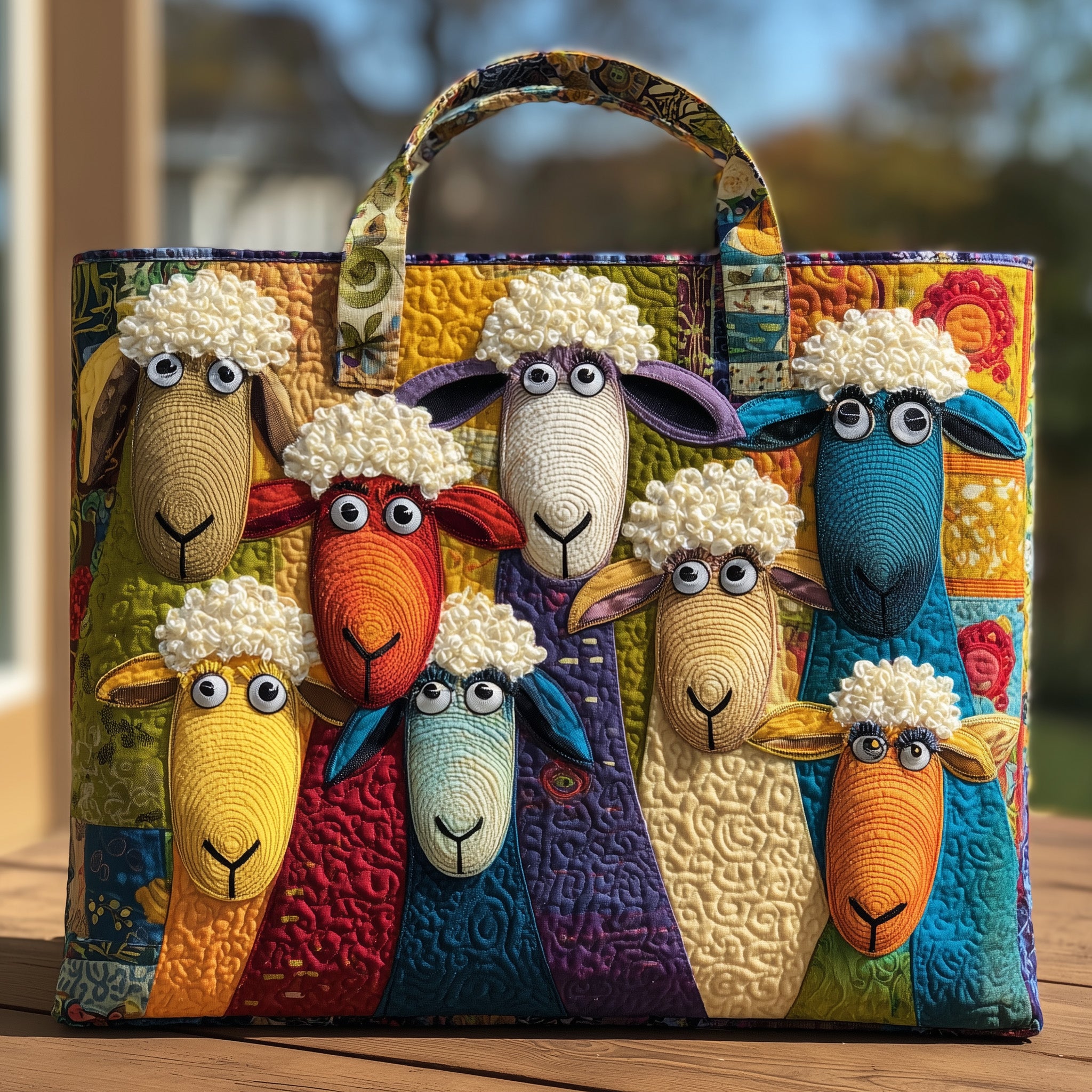 Sheep Heaven Quilted Tote Bag GFTOHD8294 - Giftroza