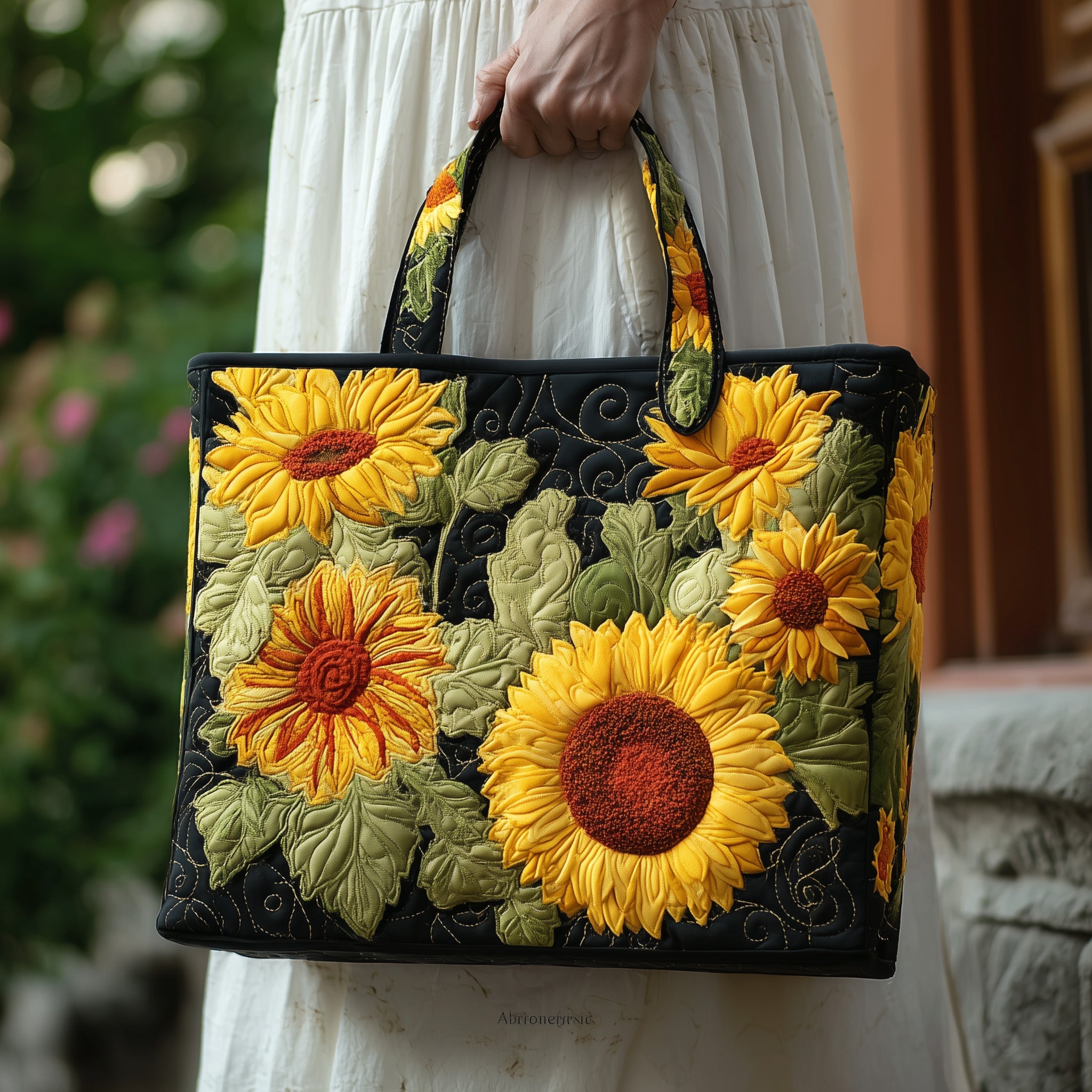 Sunflower Quilted Tote Bag GFTONT1899 - Giftroza