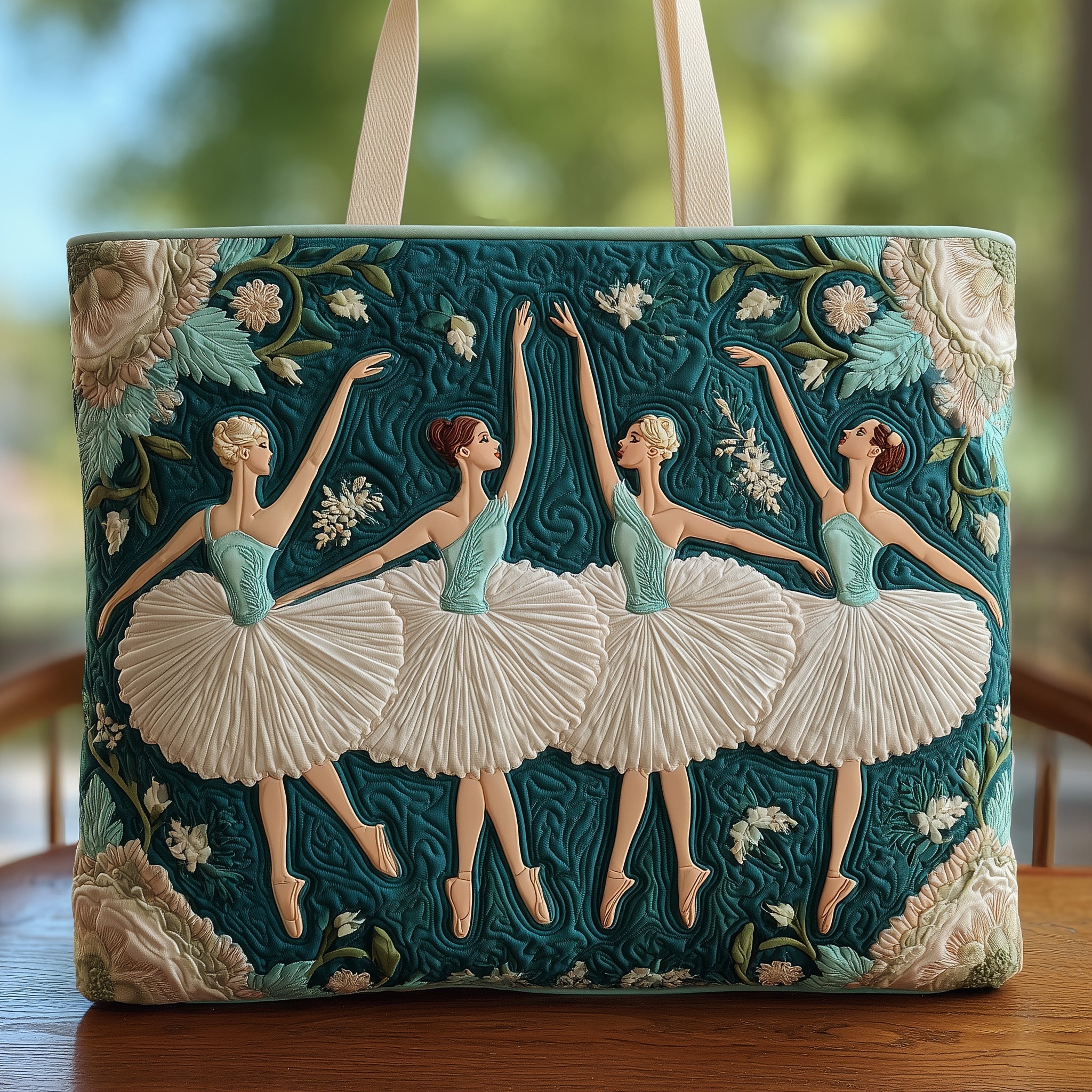 Elegant Ballerina Quilted Tote Bag GFTOHD8716 - Giftroza