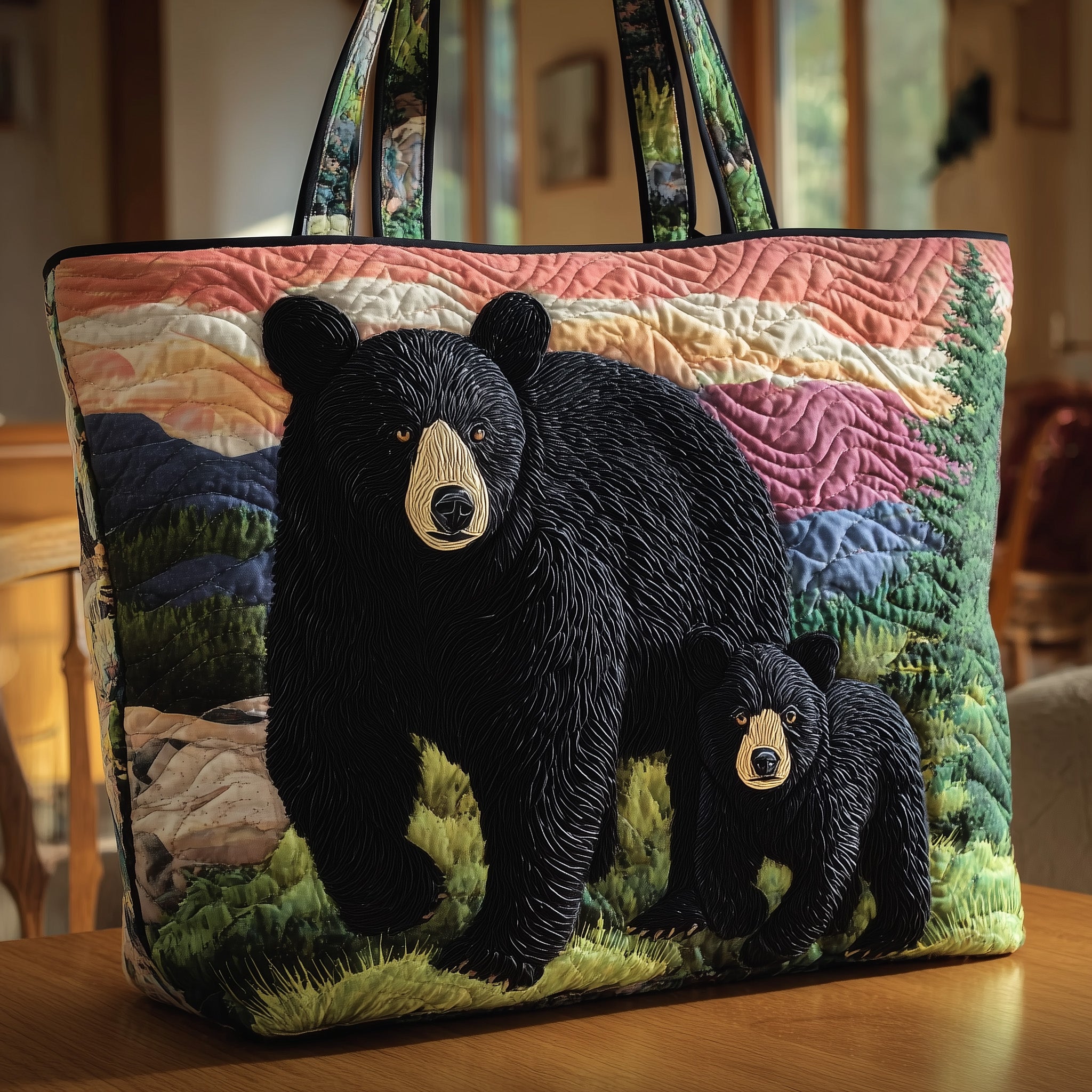 Bear Wander Quilted Tote Bag GFTOTP9281 - Giftroza