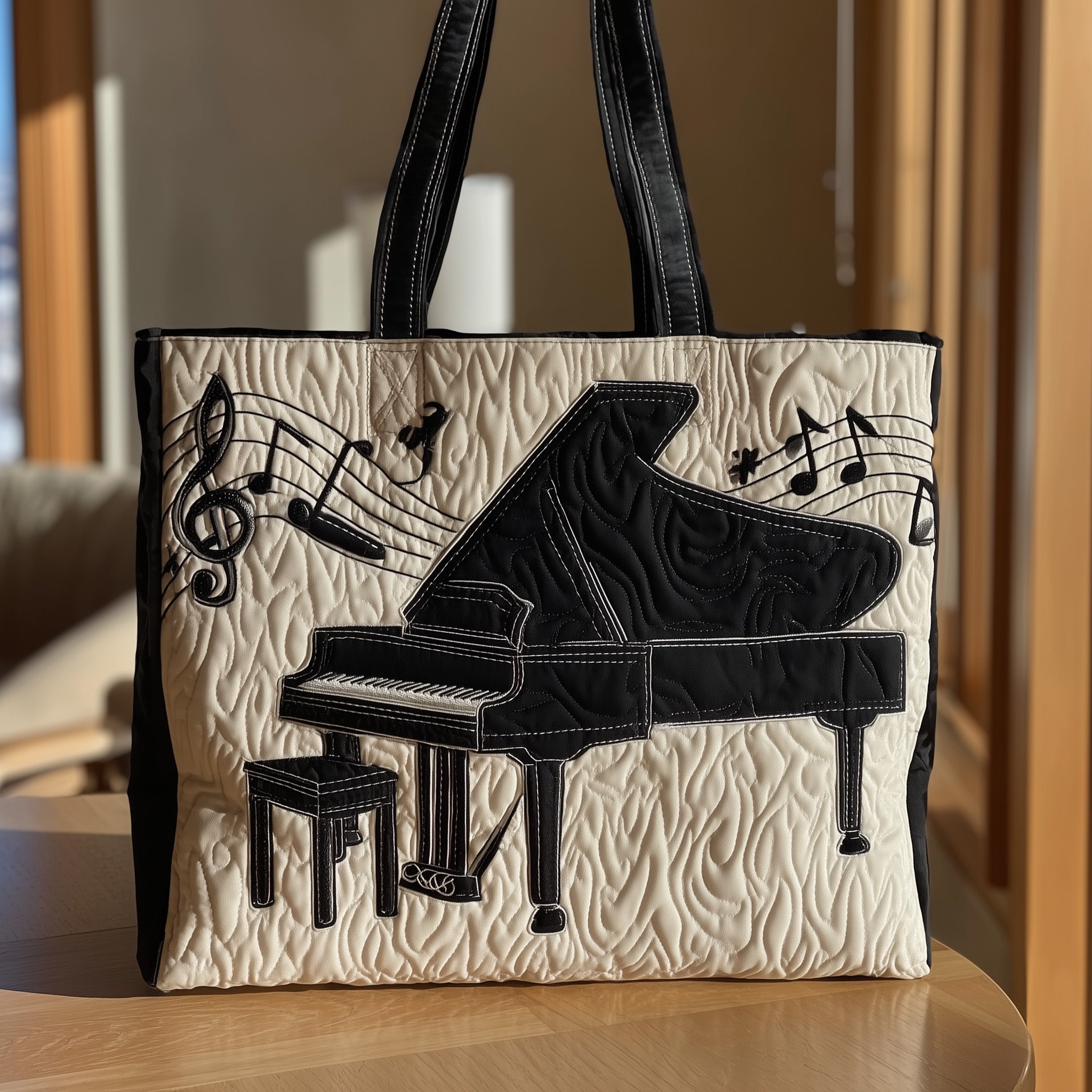 Grand Piano Quilted Tote Bag GFTONT1318 - Giftroza