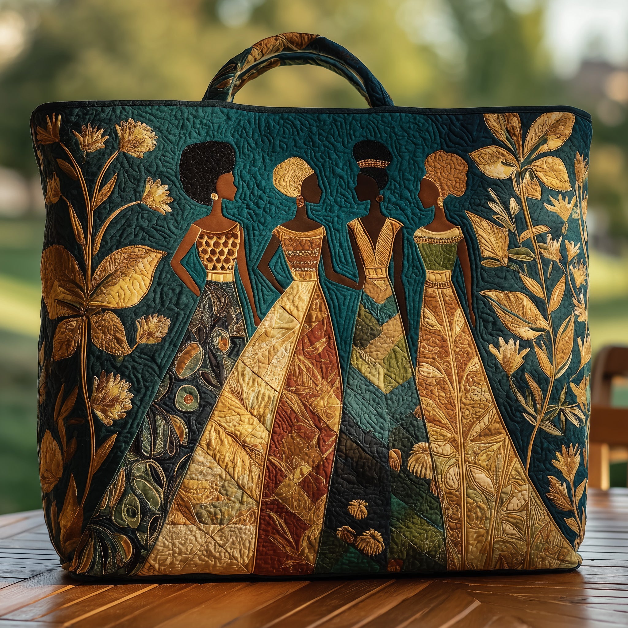 Golden Queens Quilted Tote Bag GFTOHD8230 - Giftroza