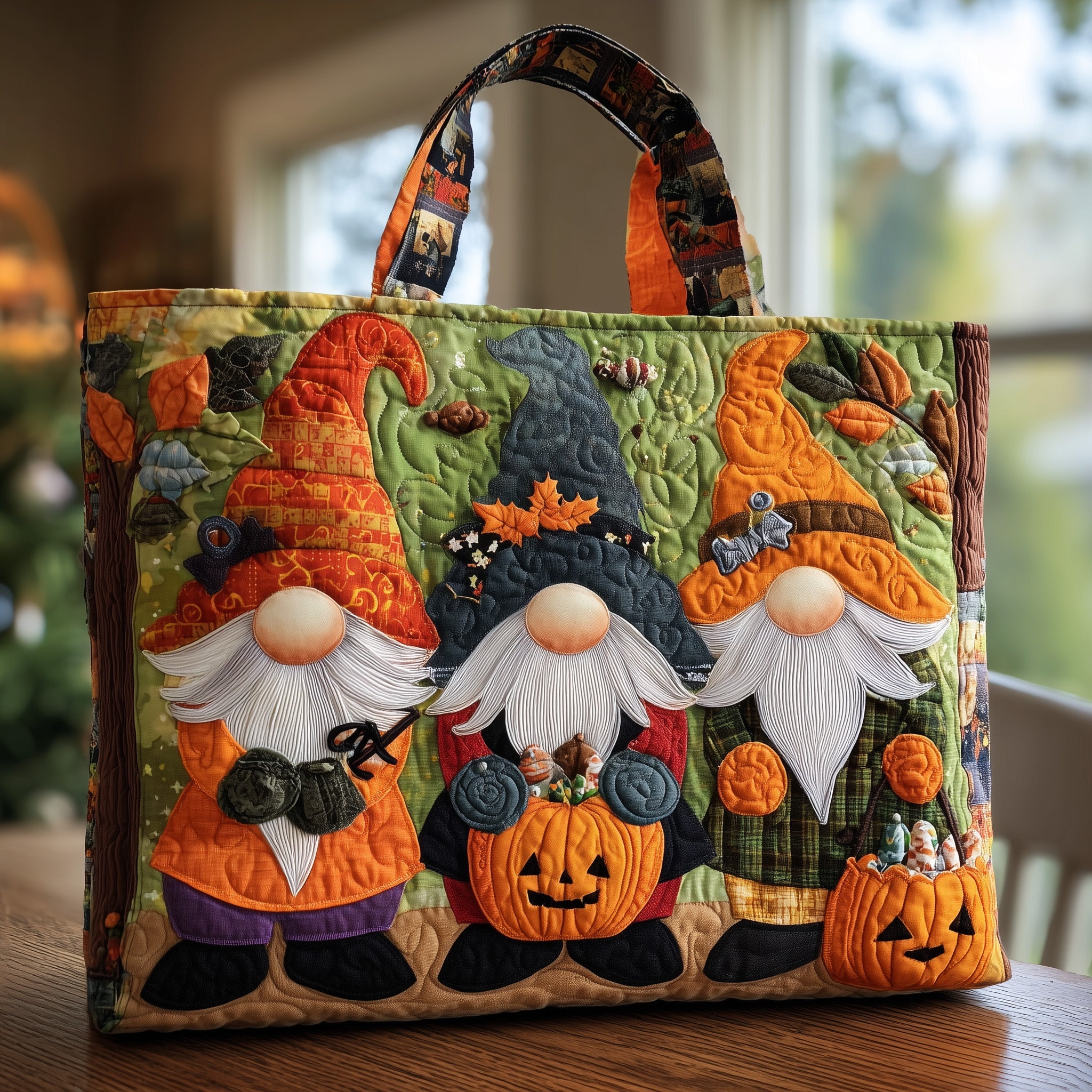 Holiday Gnomes Quilted Tote Bag GFTONL5335 - Giftroza
